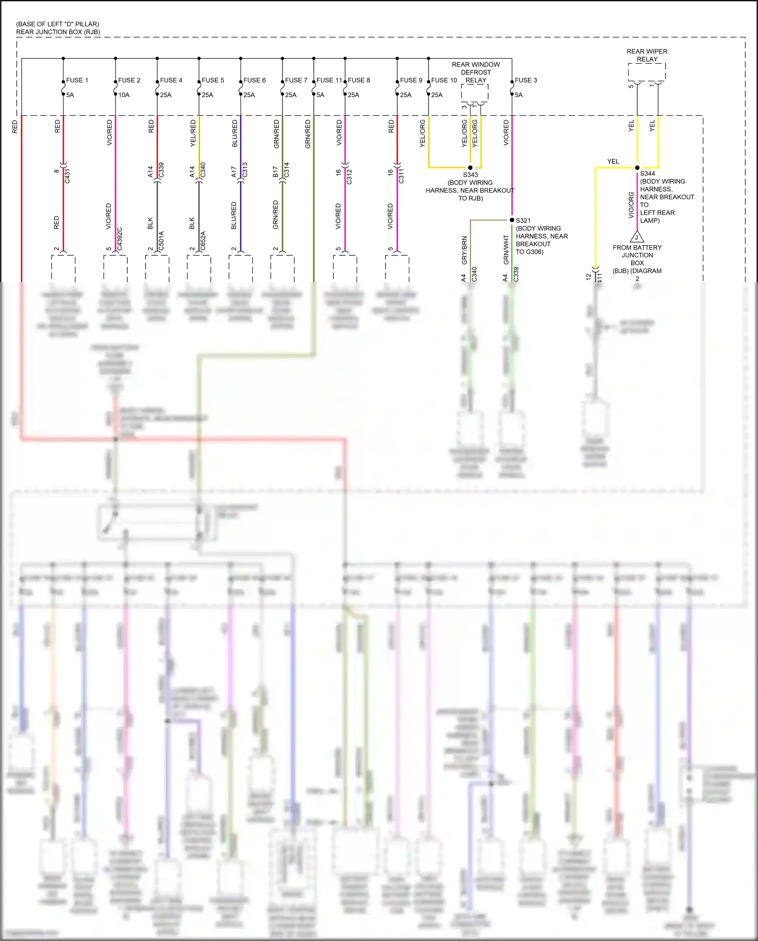 Ford C-MAX II facelift (2015-2019) remote function actuator (rfa) module wiring diagram  (7 of 11)