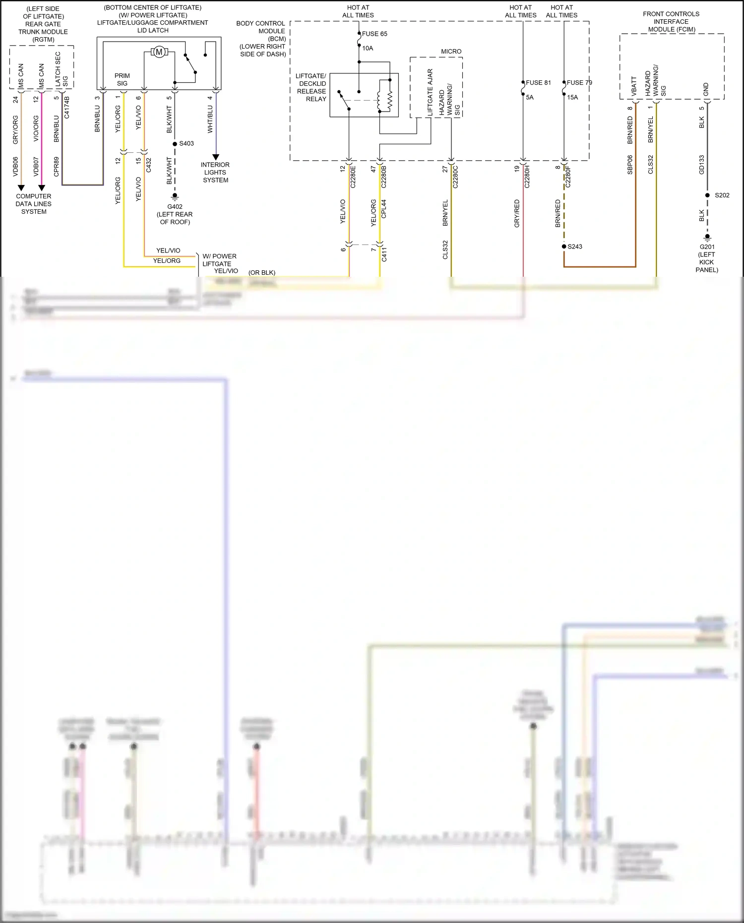Ford C-MAX II facelift (2015-2019) remote function actuator (rfa) module wiring diagram  (2 of 11)