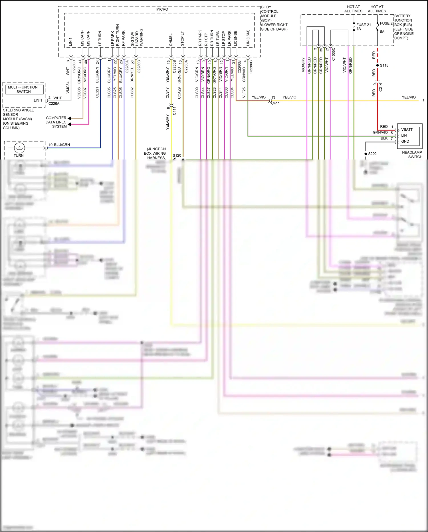 Ford C-MAX II facelift (2015-2019) reverse wiring diagram  (3 of 4)