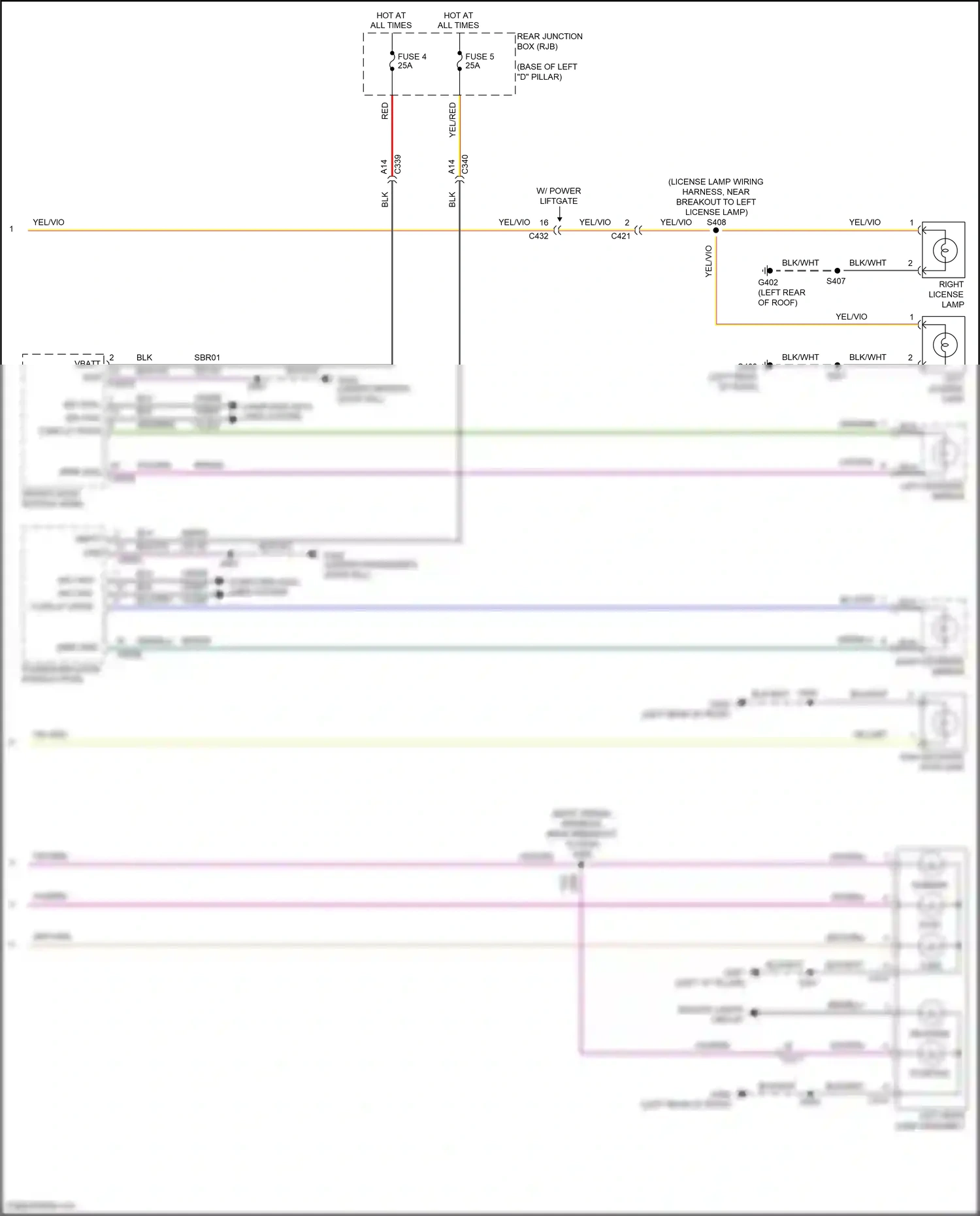 Ford C-MAX II facelift (2015-2019) reverse wiring diagram  (4 of 4)