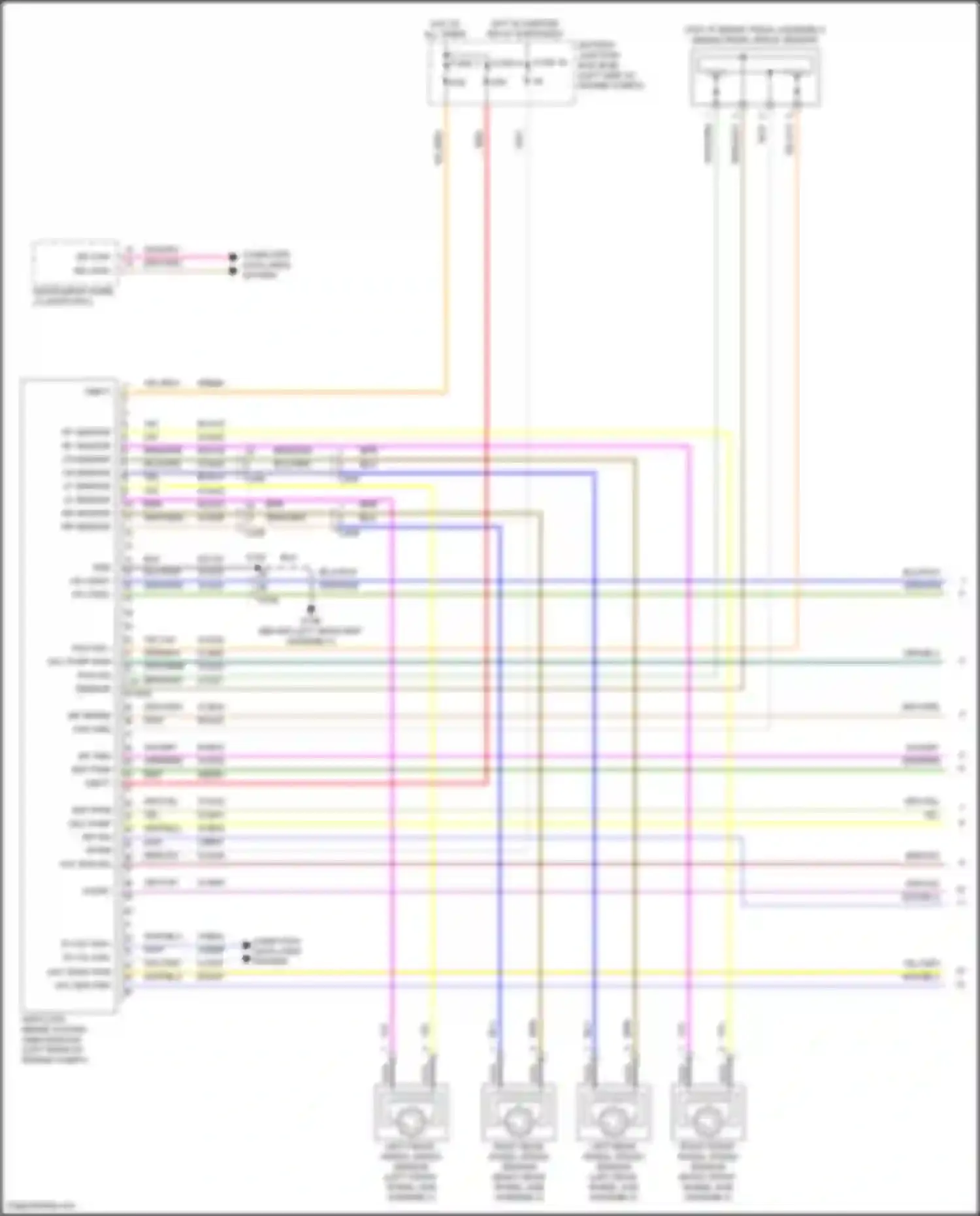 Wiring diagram right front wheel speed sensor for Ford C-MAX II facelift (2015-2019) (1 of 2)