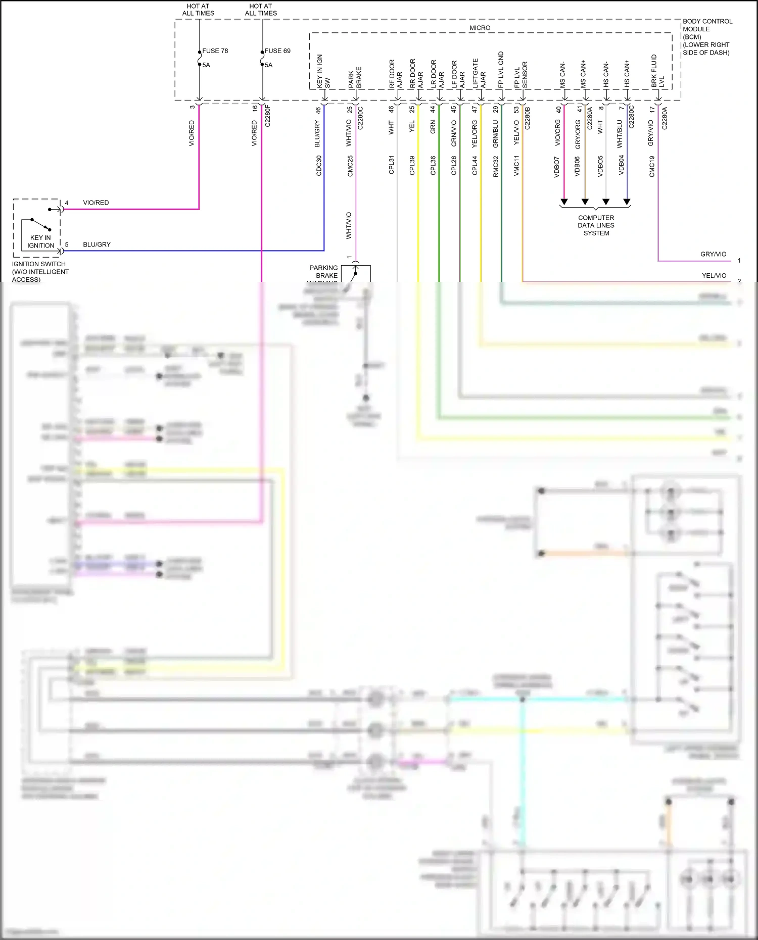Ford C-MAX II facelift (2015-2019) sensor wiring diagram  (1 of 1)