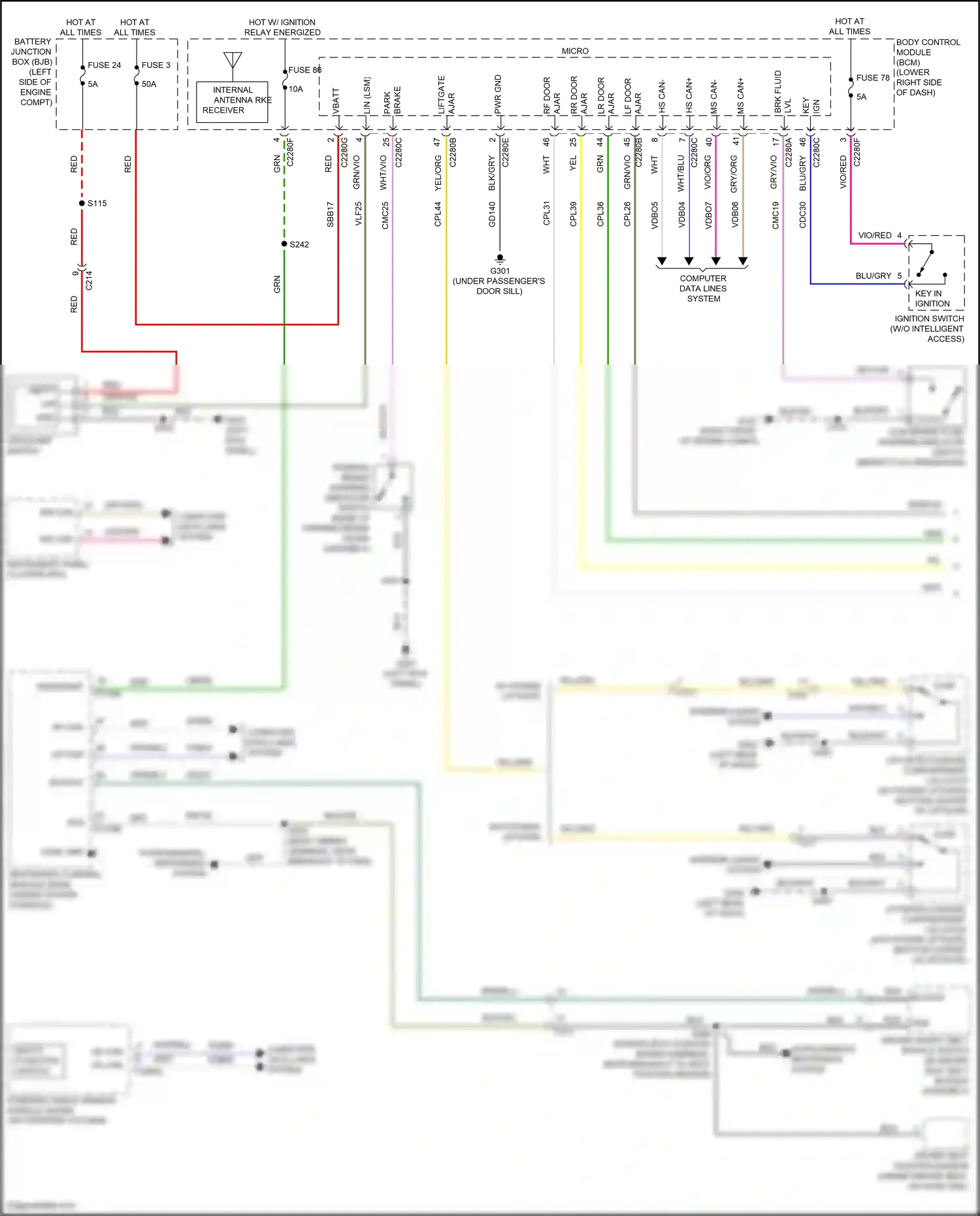 Ford C-MAX II facelift (2015-2019) steering angle sensor module (sasm) wiring diagram  (9 of 15)