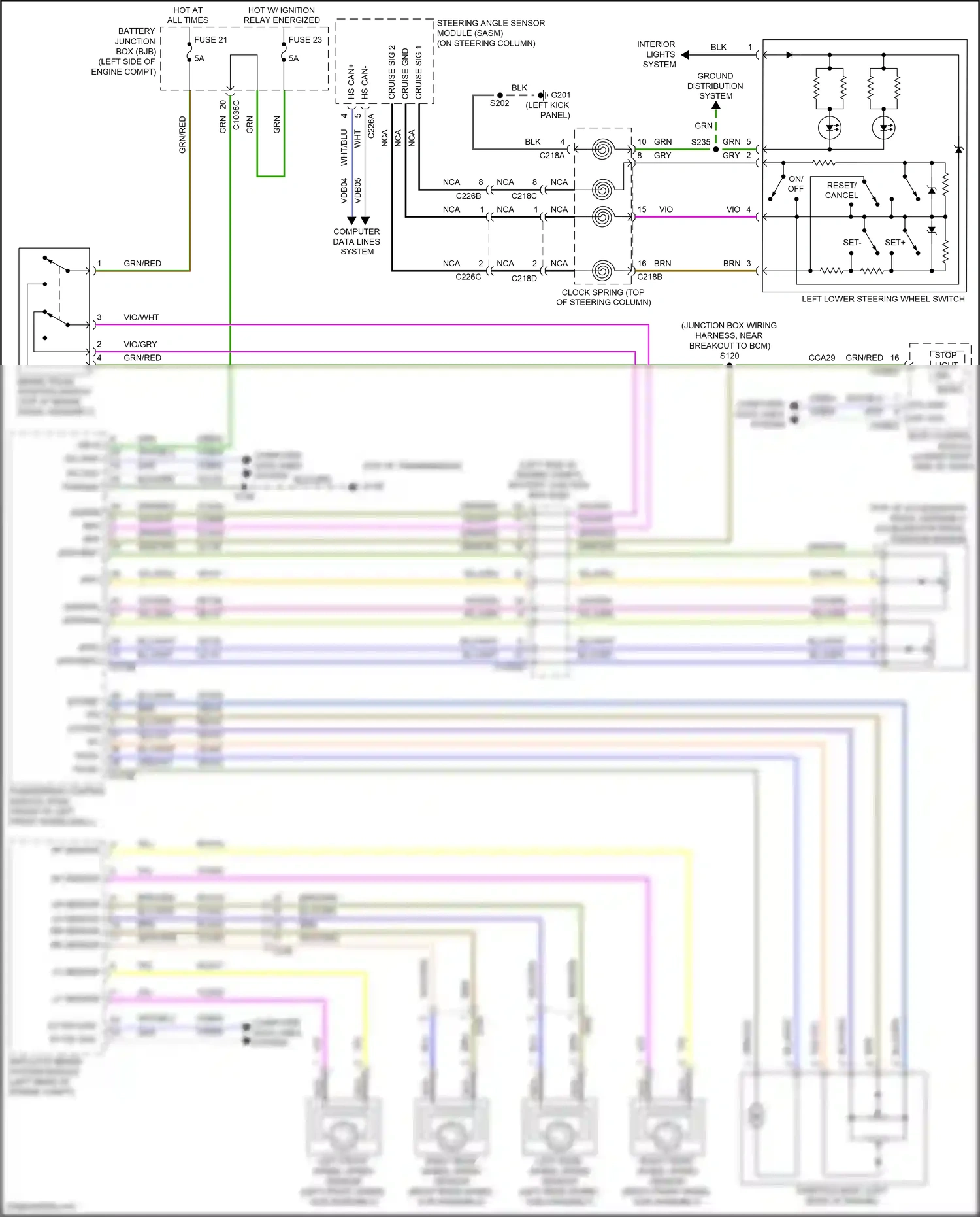 Ford C-MAX II facelift (2015-2019) steering angle sensor module (sasm) wiring diagram  (3 of 15)