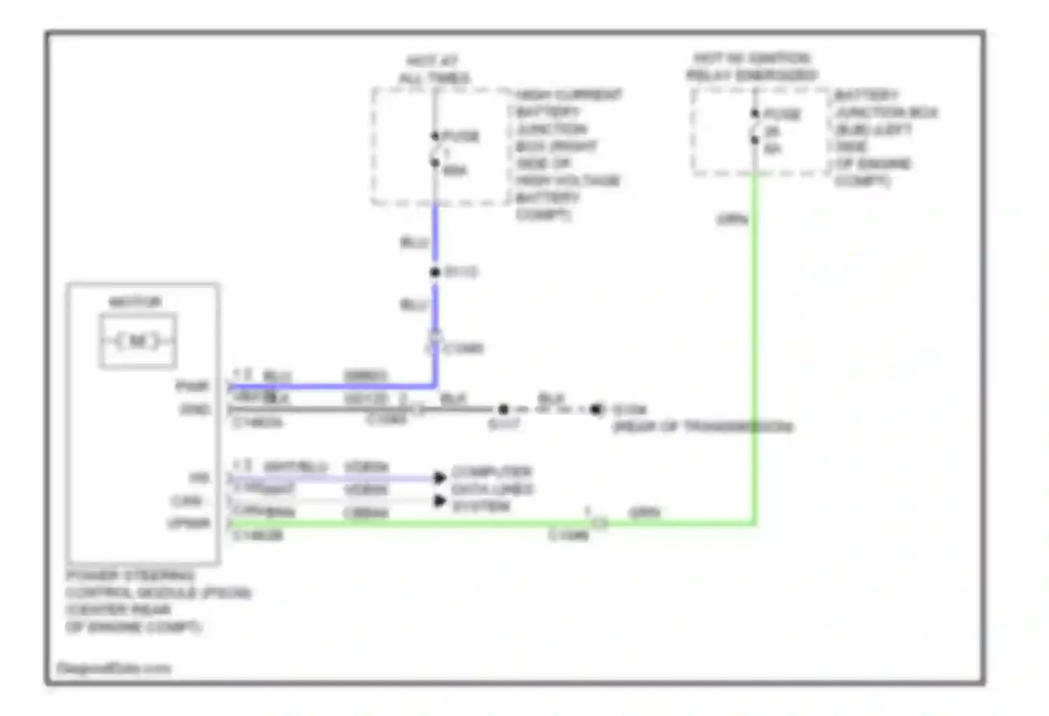 C-MAX Ford II (2010-2015): Electronic power steering circuit
