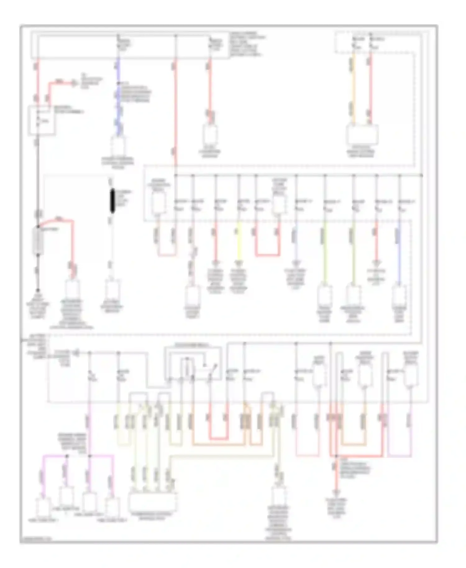 Wiring diagram battery fuse assembly for Ford C-MAX II (2010-2015)