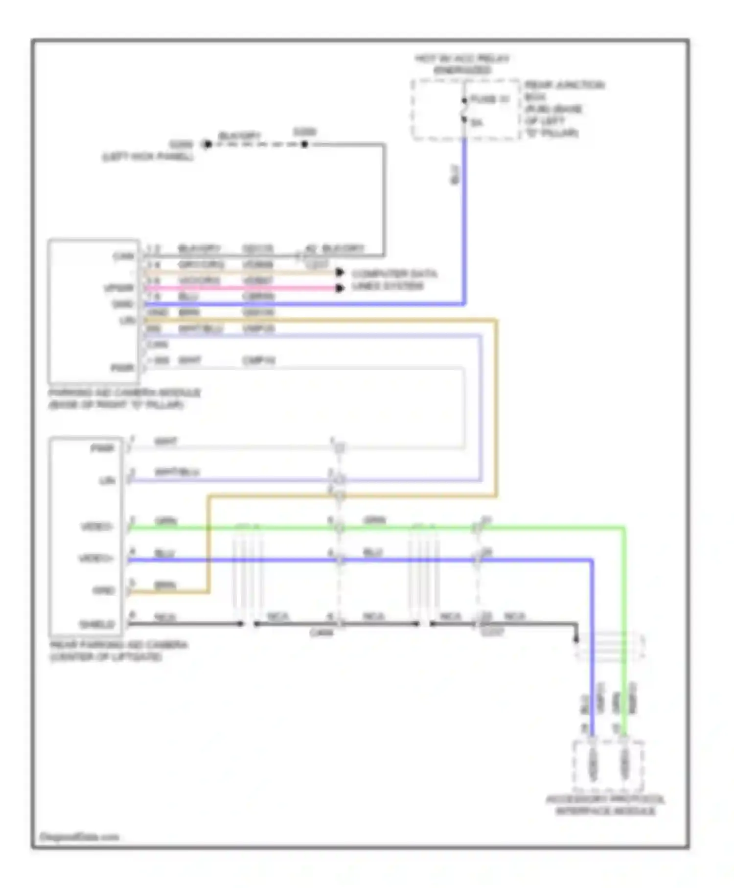 Wiring diagram accessory protocol interface module for Ford C-MAX II (2010-2015)