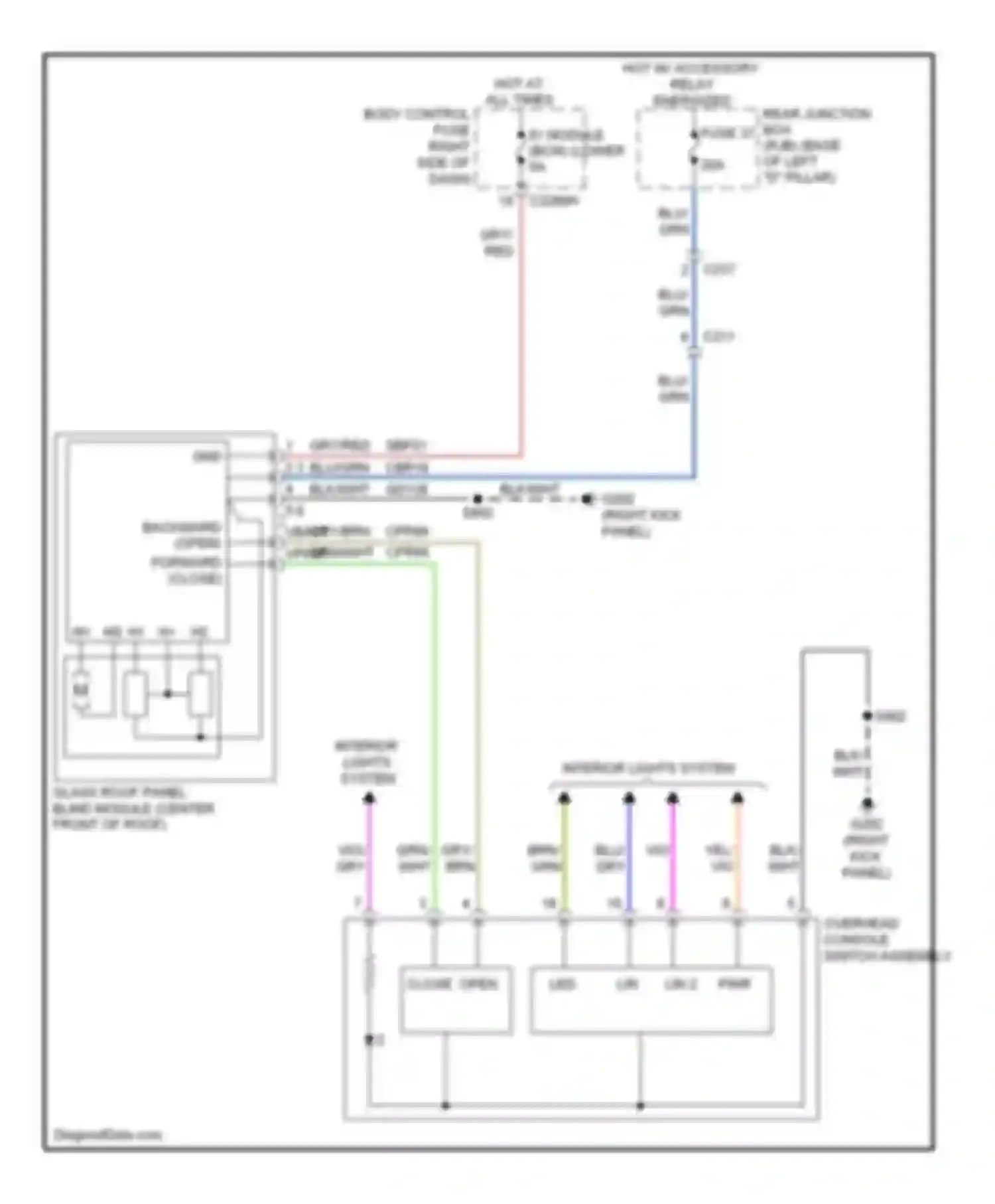 Wiring diagram grn/wht for Ford C-MAX II (2010-2015)