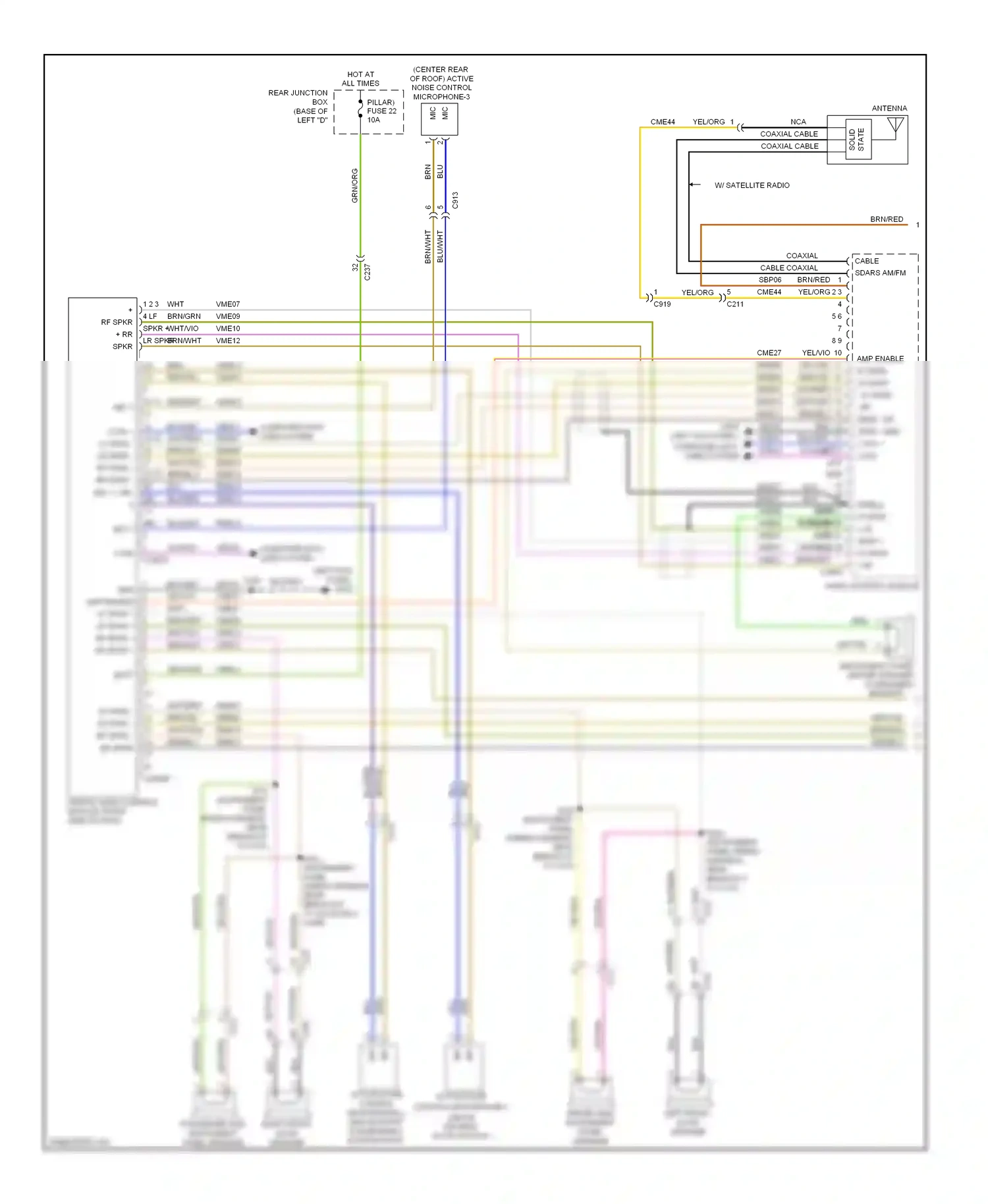 Ford C-MAX II (2010-2015) (left kick panel) computer data lines system wiring diagram  (1 of 2)