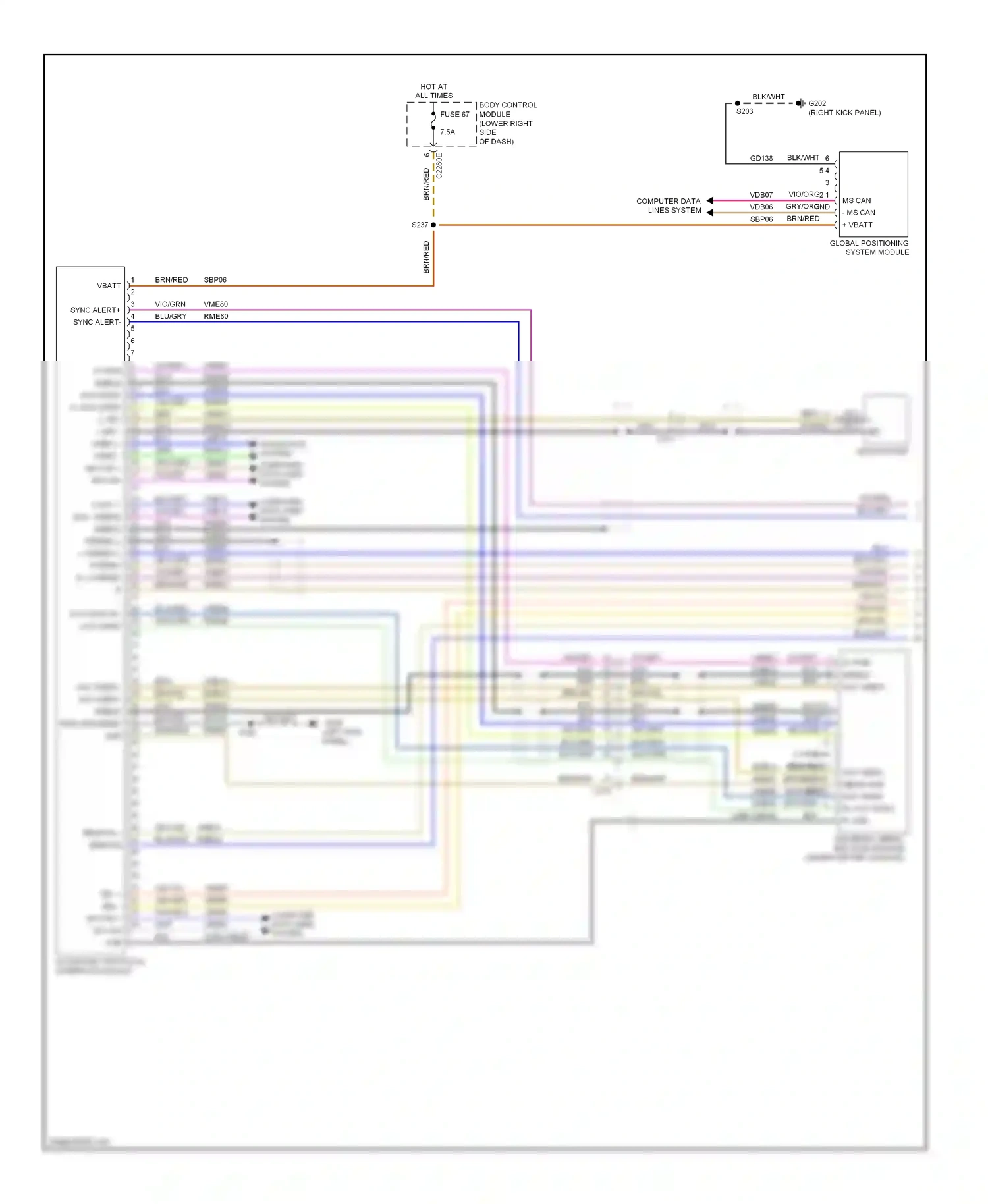Ford C-MAX II (2010-2015) (left kick panel) wiring diagram  (24 of 27)