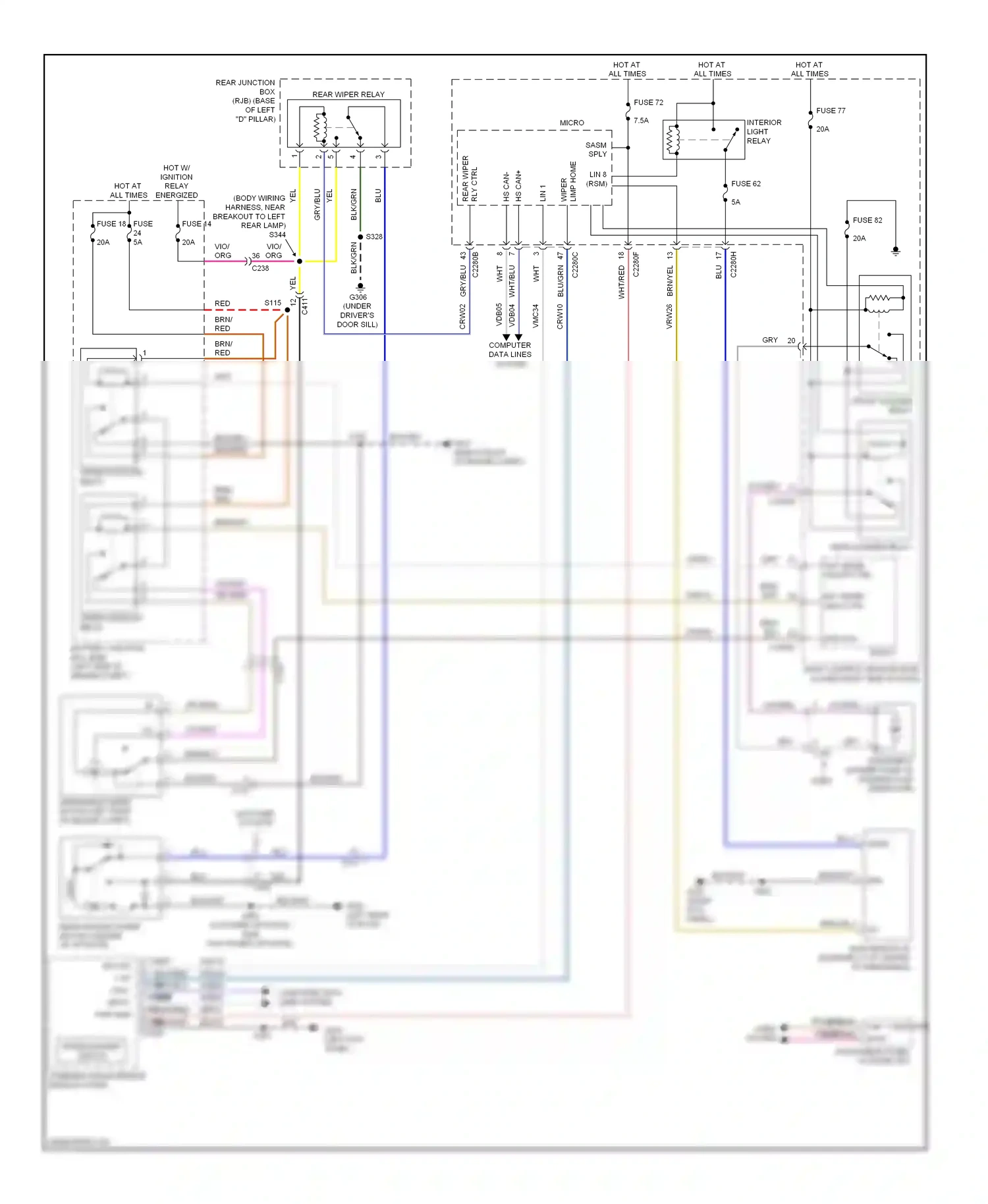Ford C-MAX II (2010-2015) (left kick panel) wiring diagram  (27 of 27)