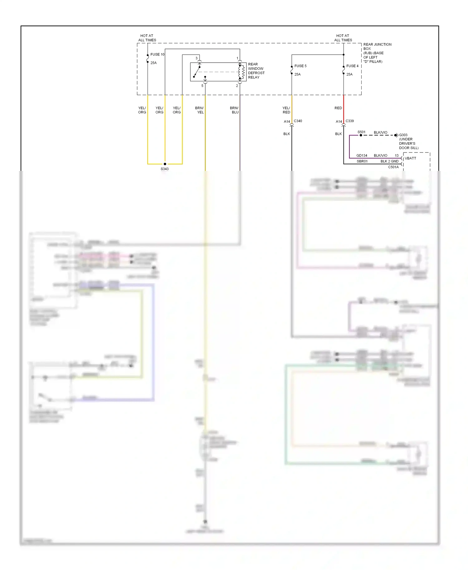 Ford C-MAX II (2010-2015) (left kick panel) wiring diagram  (4 of 27)