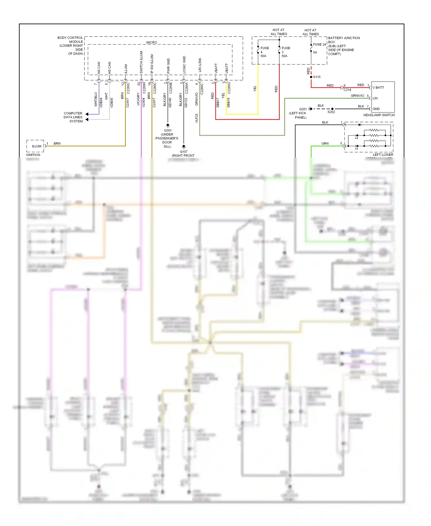 Ford C-MAX II (2010-2015) (left kick panel) wiring diagram  (12 of 27)