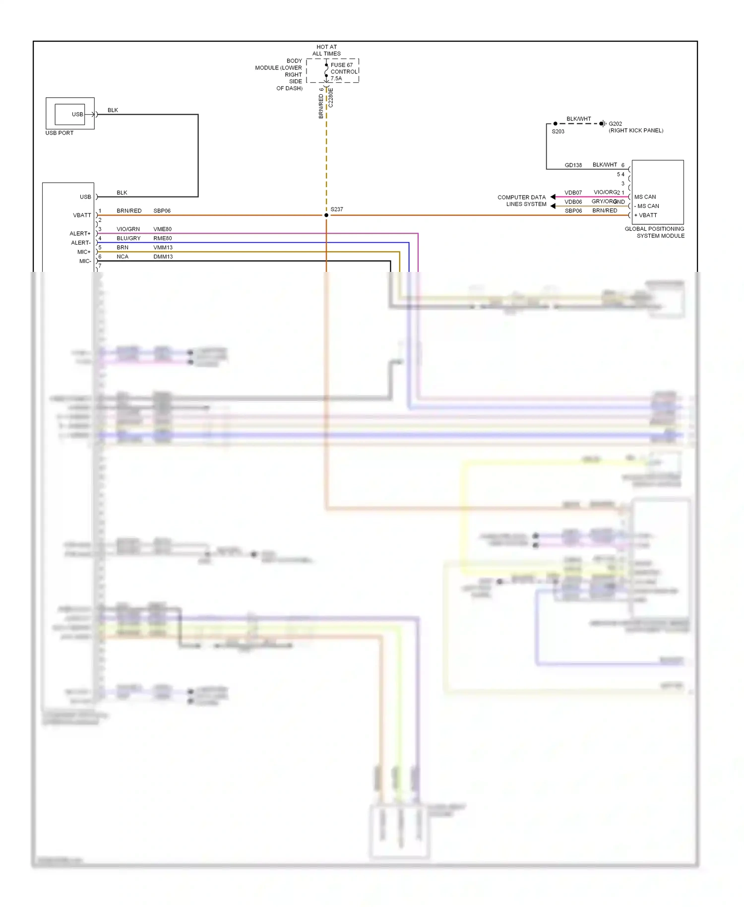Ford C-MAX II (2010-2015) (left kick panel) wiring diagram  (20 of 27)