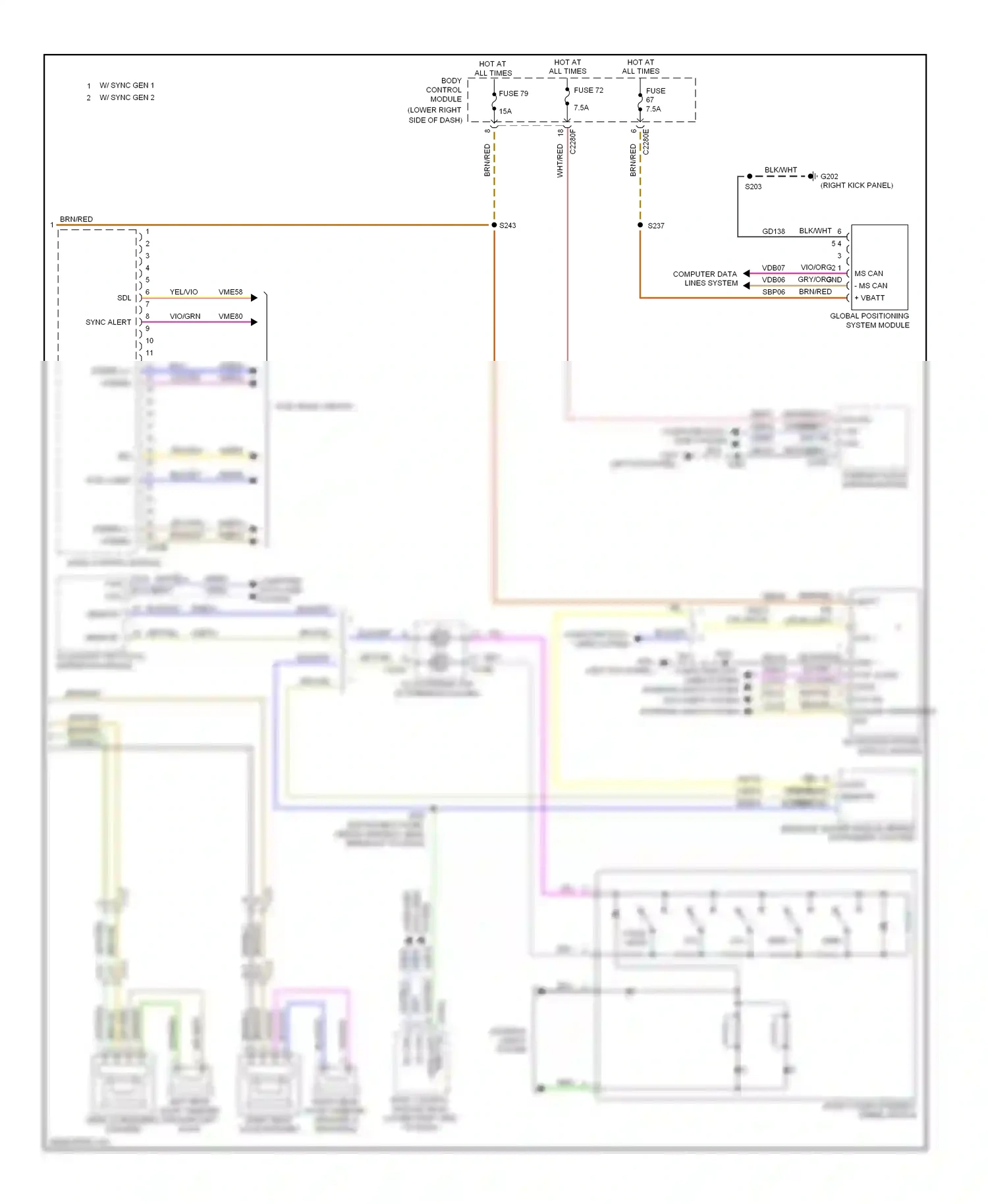 Ford C-MAX II (2010-2015) (left kick panel) wiring diagram  (14 of 27)