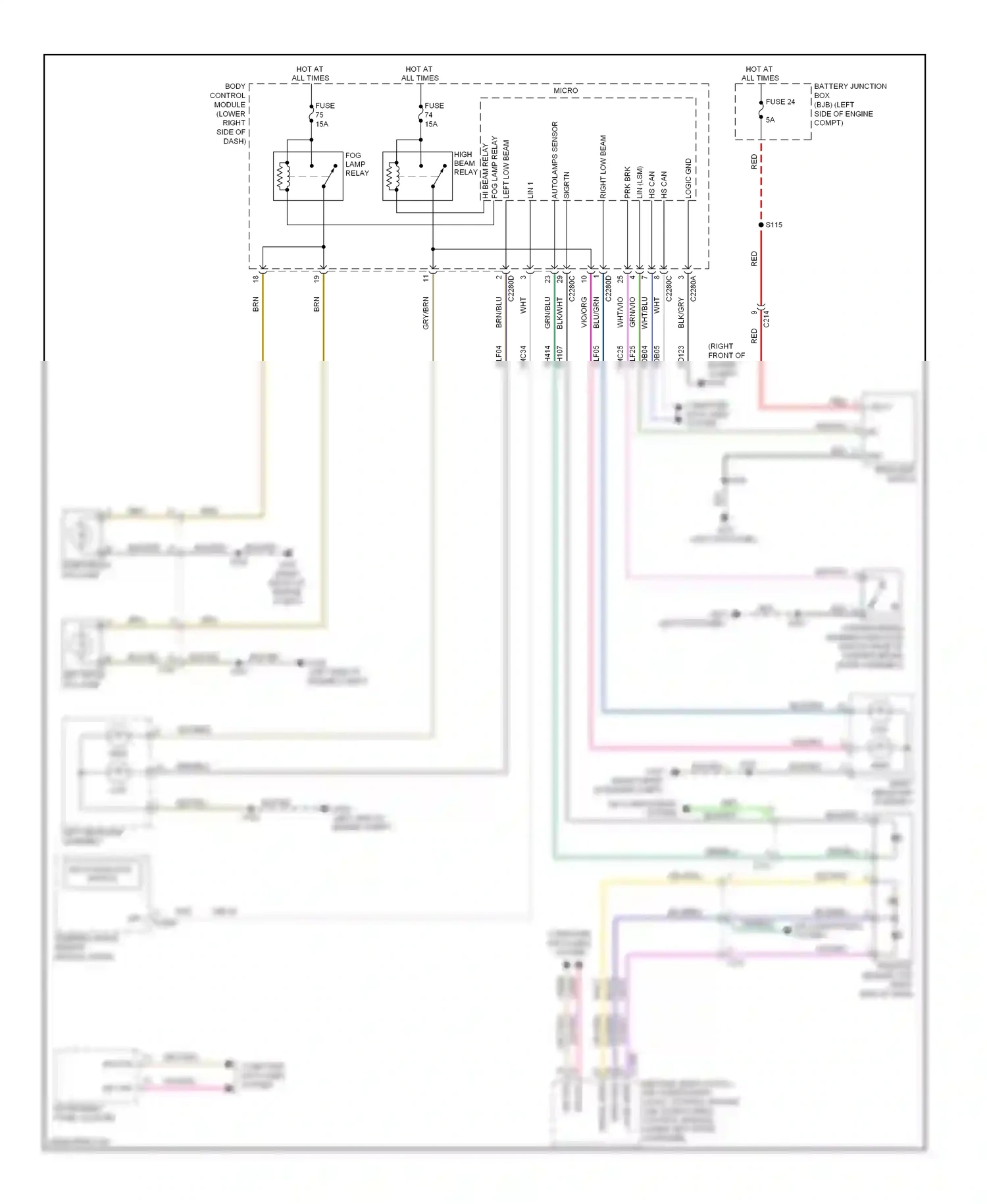 Ford C-MAX II (2010-2015) (left kick panel) wiring diagram  (8 of 27)