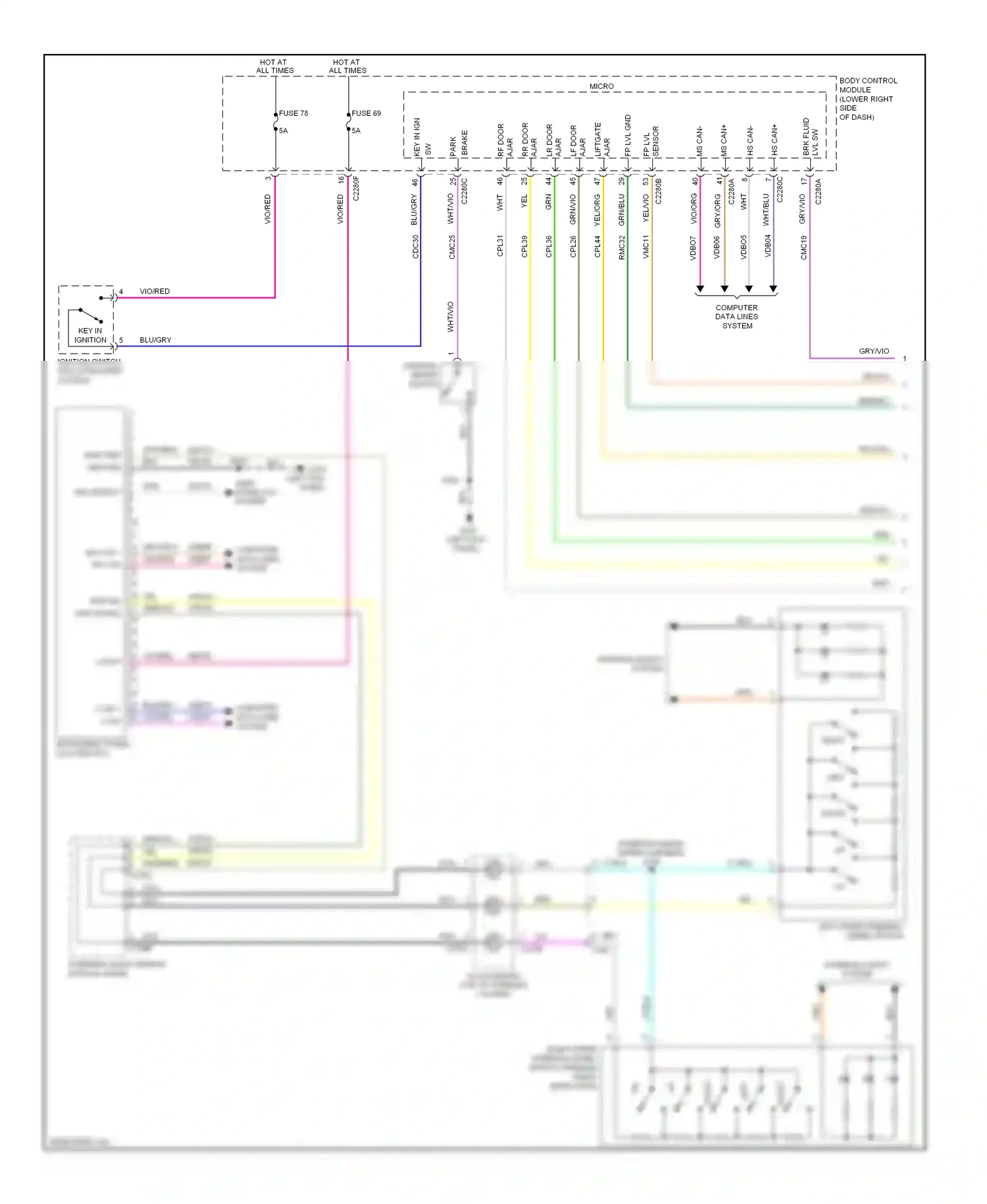 Ford C-MAX II (2010-2015) left wiring diagram  (1 of 1)