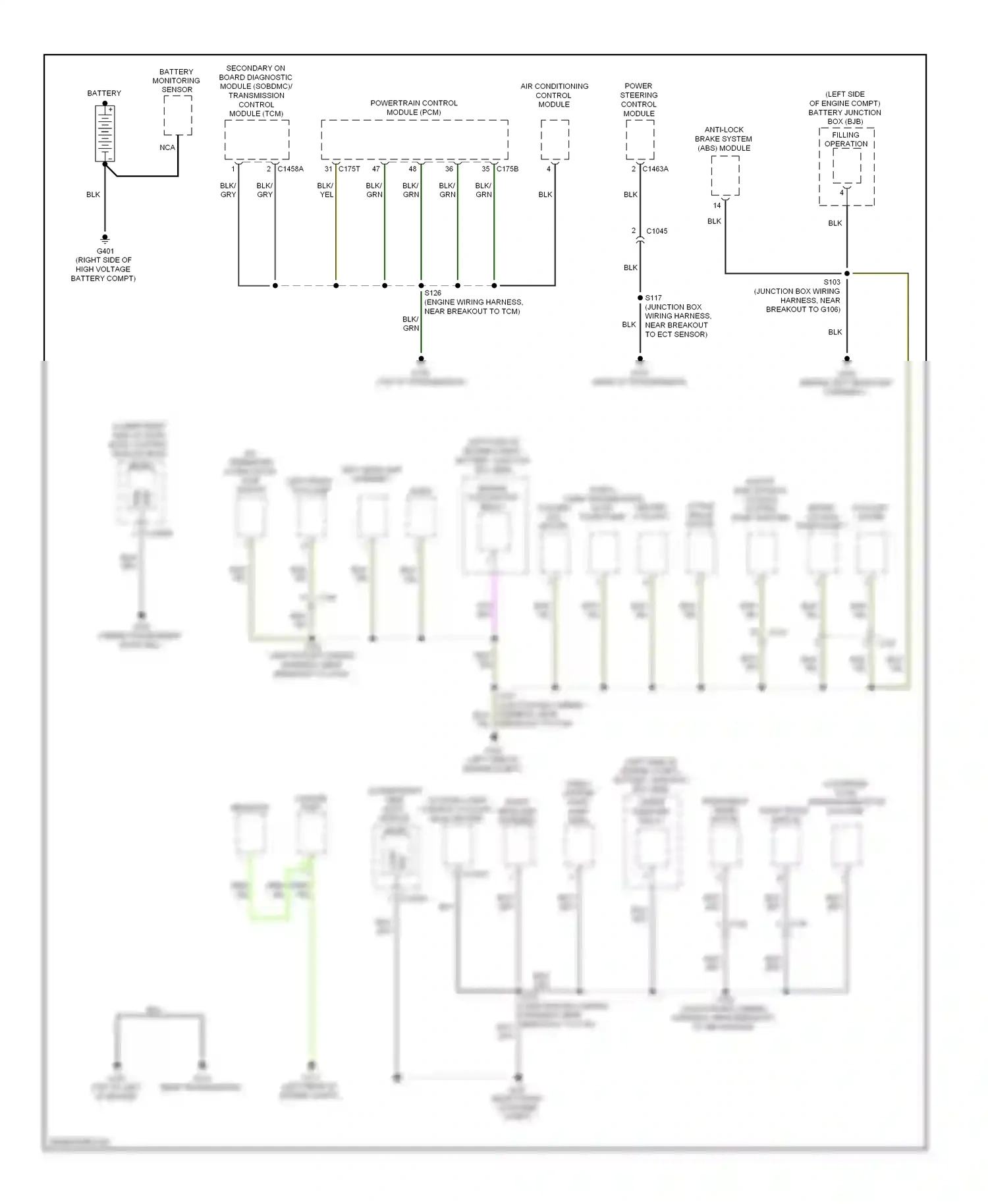 Ford C-MAX II (2010-2015) powertrain control module (pcm) wiring diagram  (2 of 4)