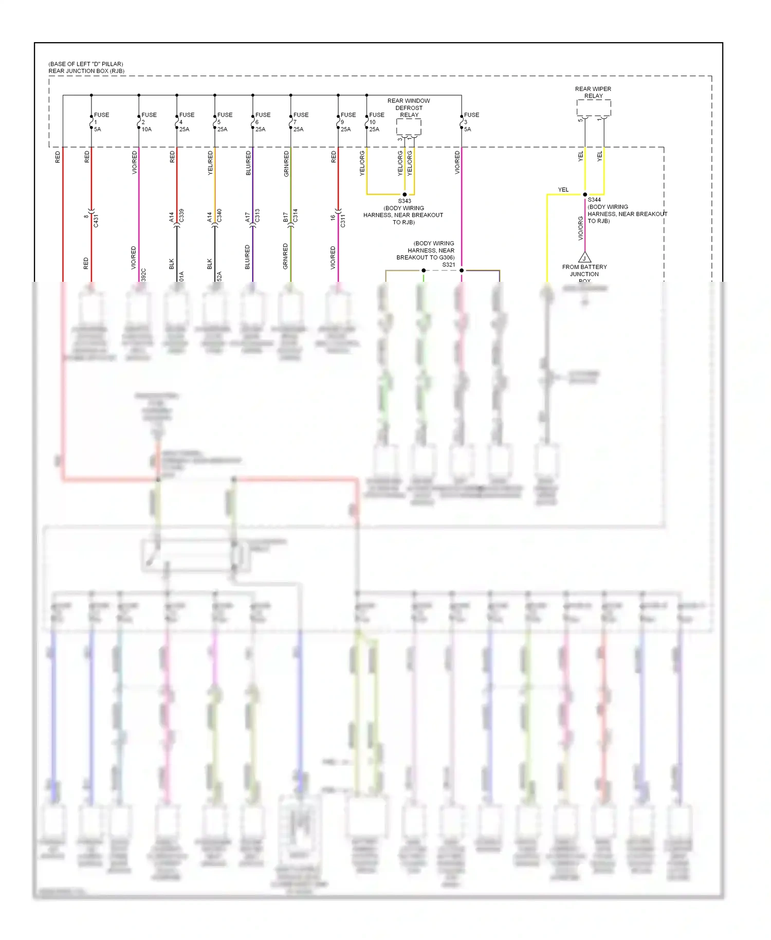 Ford C-MAX II (2010-2015) remote function actuator (rfa) module wiring diagram  (4 of 5)
