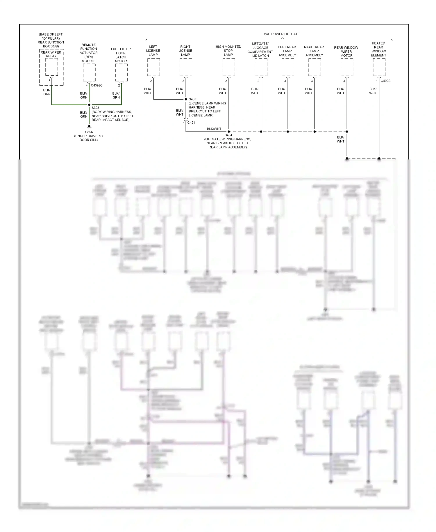 Ford C-MAX II (2010-2015) remote function actuator (rfa) module wiring diagram  (2 of 5)