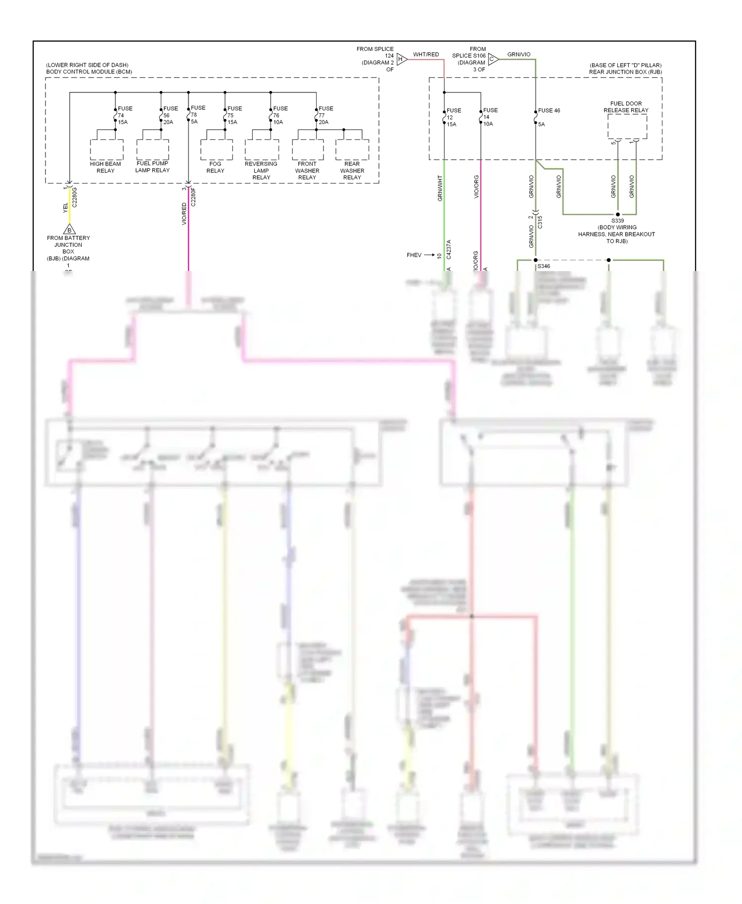 Ford C-MAX II (2010-2015) remote function actuator (rfa) module wiring diagram  (3 of 5)