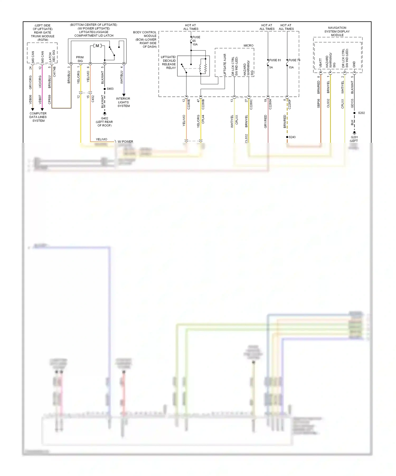 Ford C-MAX II (2010-2015) remote function actuator (rfa) module wiring diagram  (1 of 5)