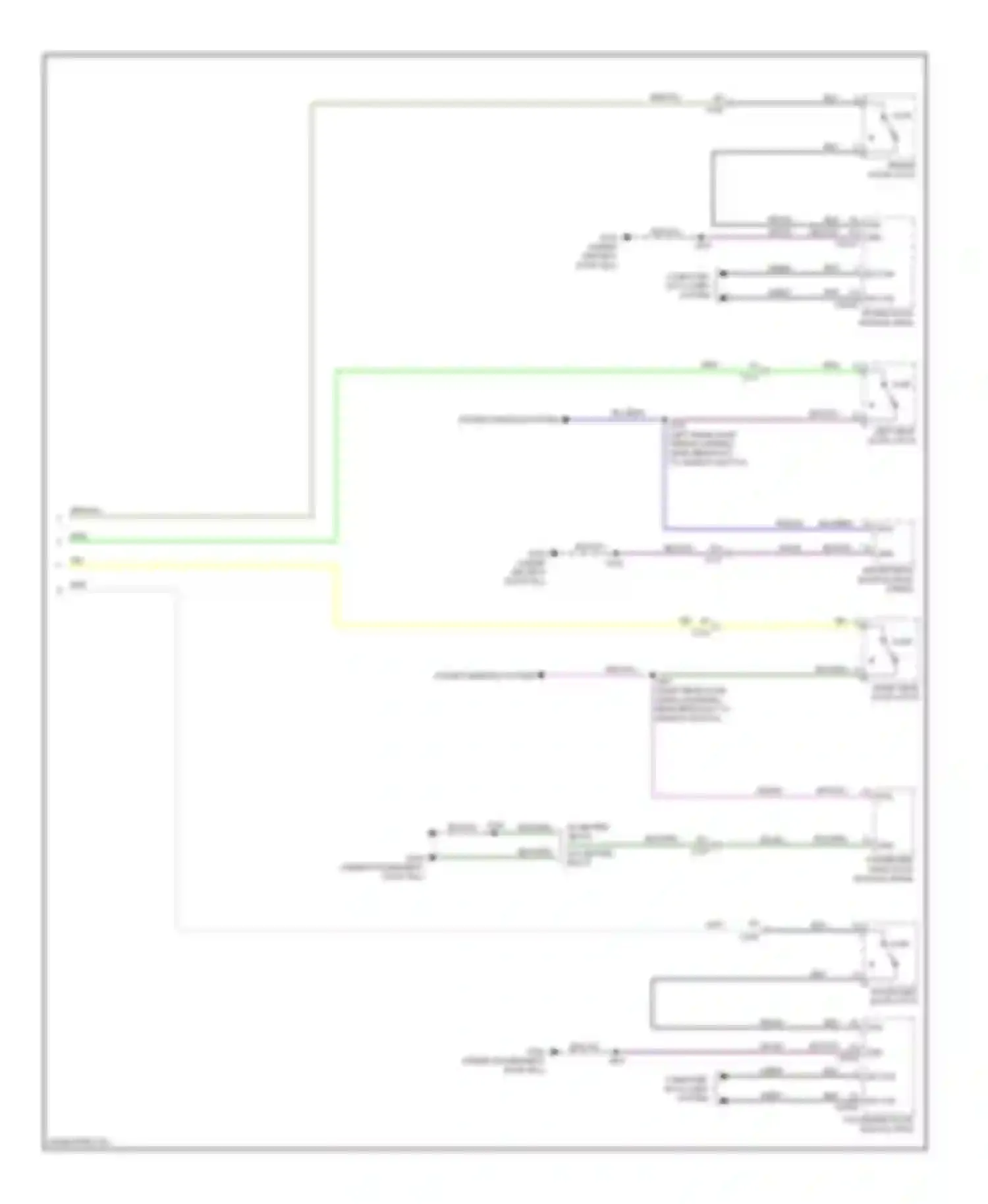 Wiring diagram right rear door latch for Ford C-MAX II (2010-2015) (5 of 5)