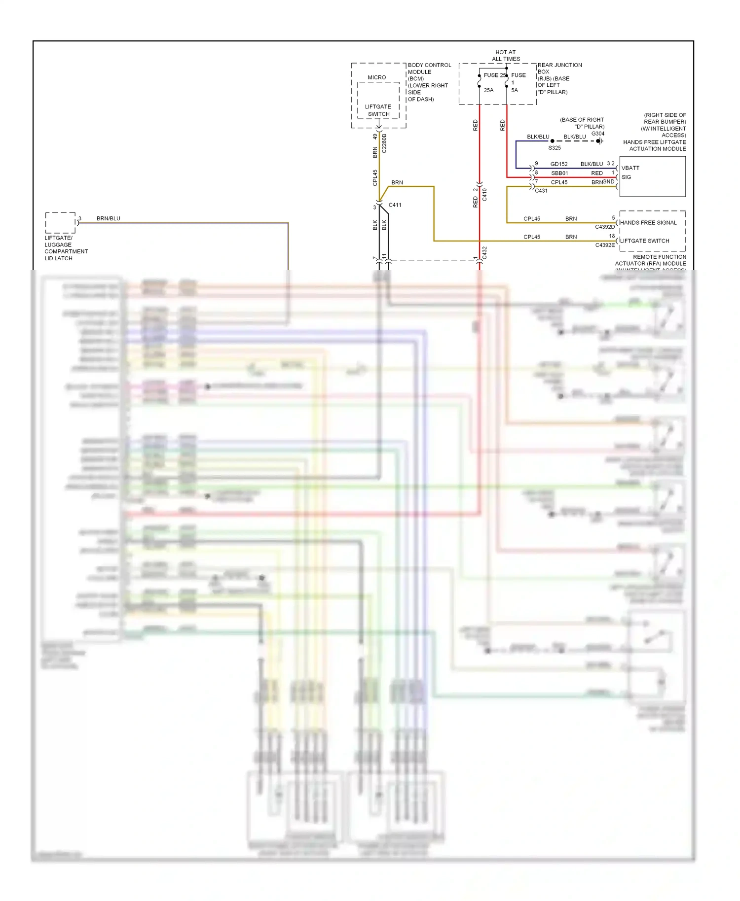 Ford C-MAX II (2010-2015) shield wiring diagram  (1 of 2)