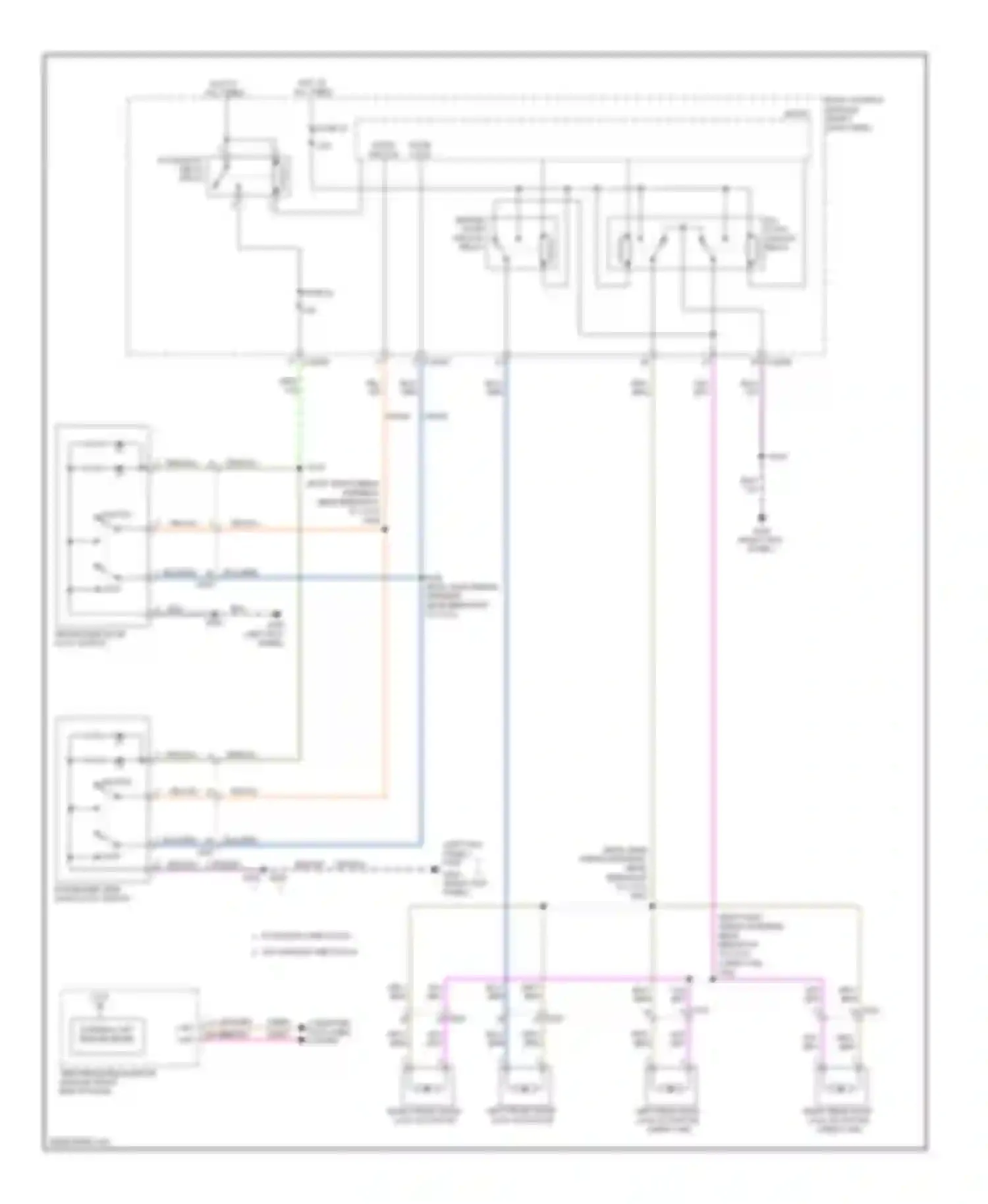 Cab & Chassis F350 Super Duty Ford  (1999-2012): Power door locks circuit (1 of 2)