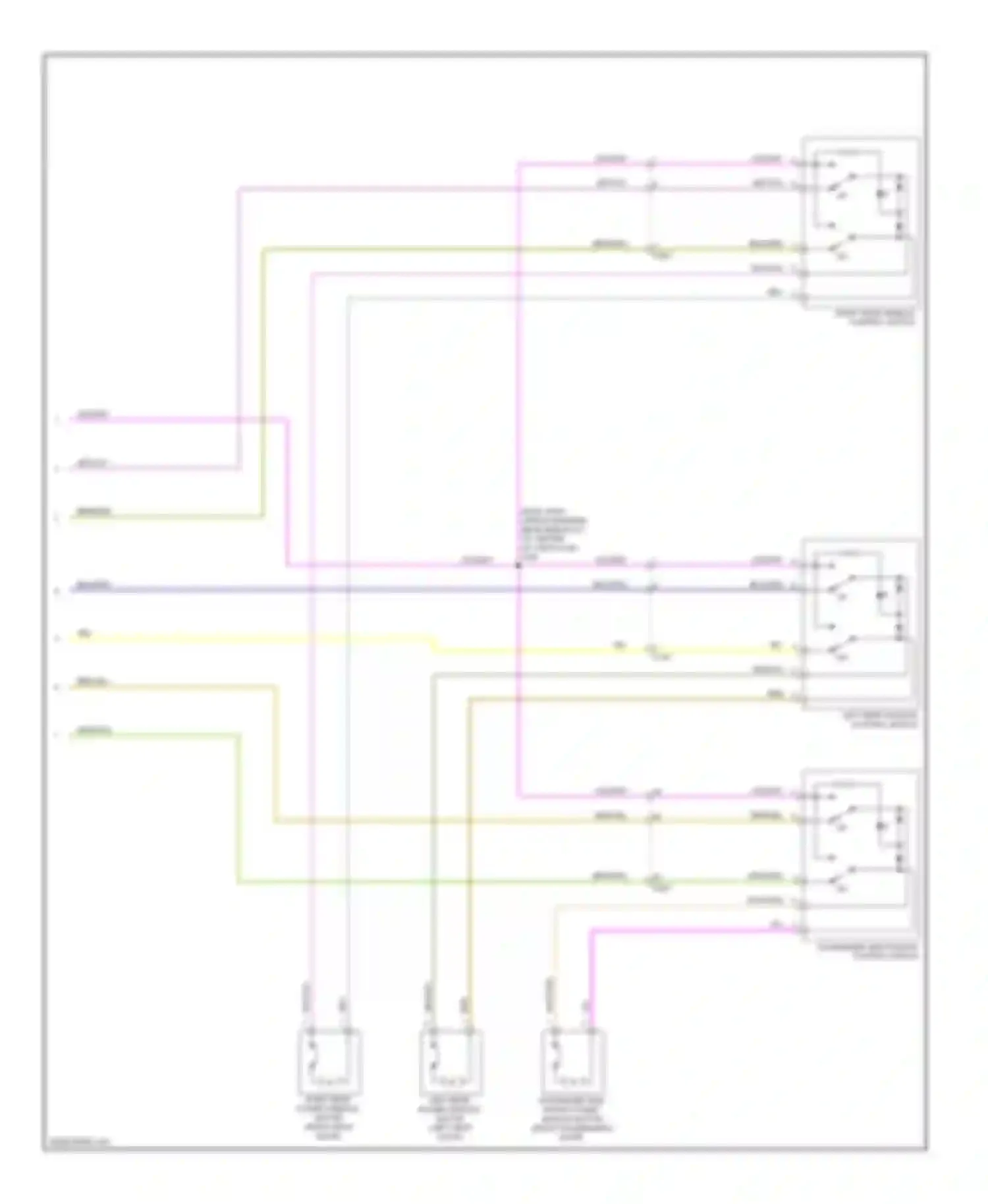 Cab & Chassis F350 Super Duty Ford  (1999-2012): Power windows circuit, crew cab (2 of 2)