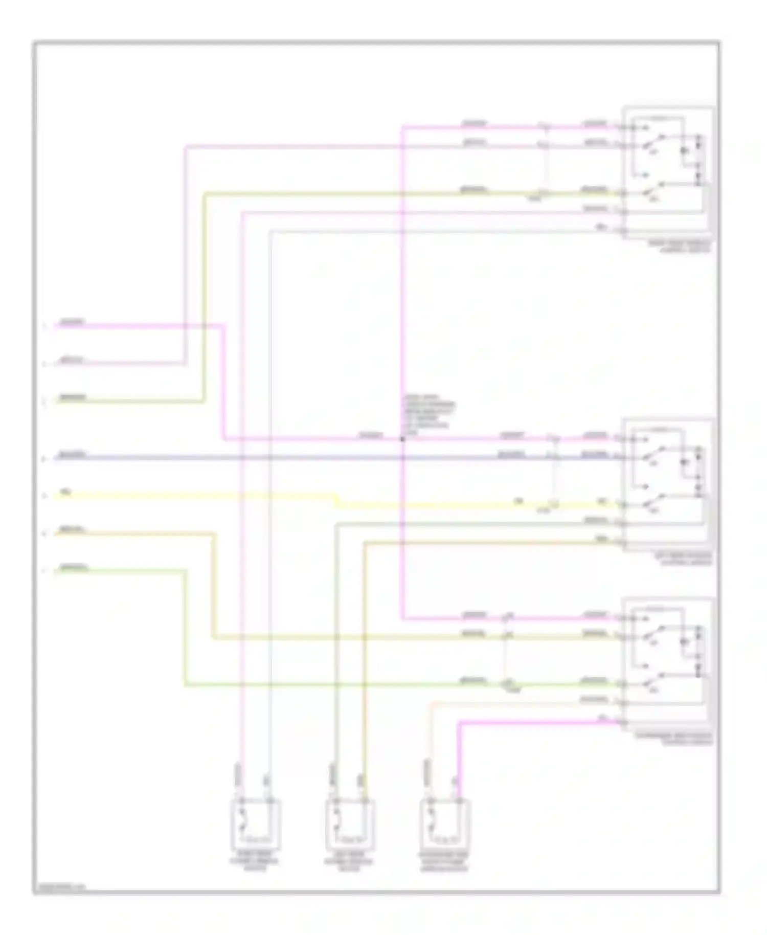 Cab & Chassis F350 Super Duty Ford  (1999-2012): Power windows circuit, crew cab without window one touch (2 of 2)