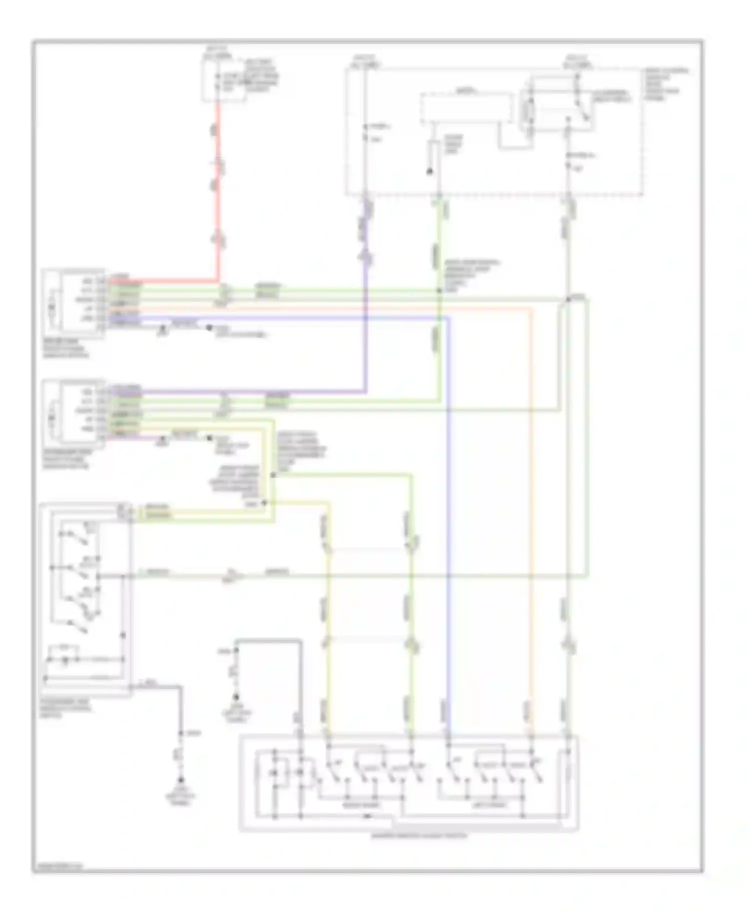 Cab & Chassis F350 Super Duty Ford  (1999-2012): Power windows circuit, except crew cab with window one touch