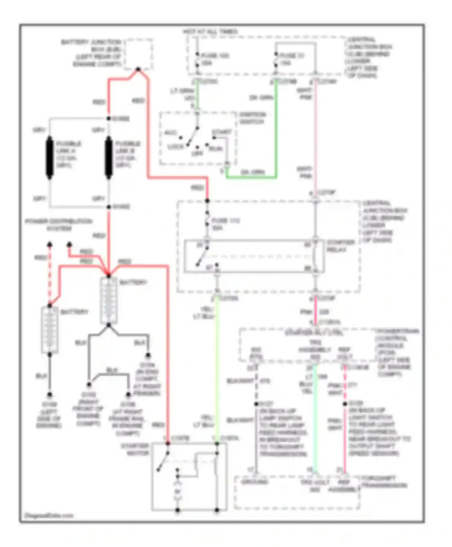 Cab & Chassis F350 Super Duty Ford  (1999-2012): 6.0l diesel, starting circuit, a/t