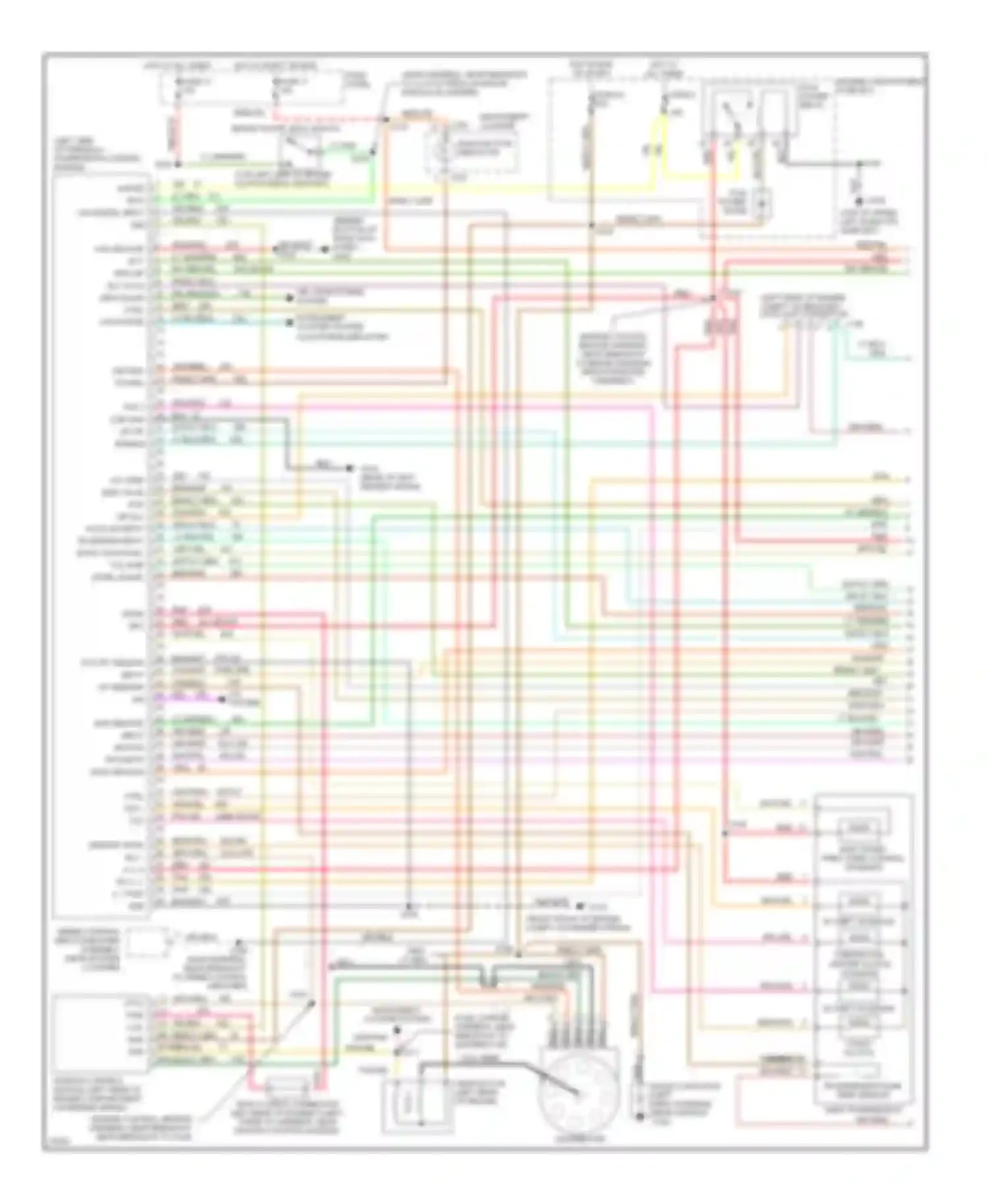 Cab & Chassis F350 Ford  (1996-1997): Wiring diagram engine performance 7.5ls, federal (1 of 2)