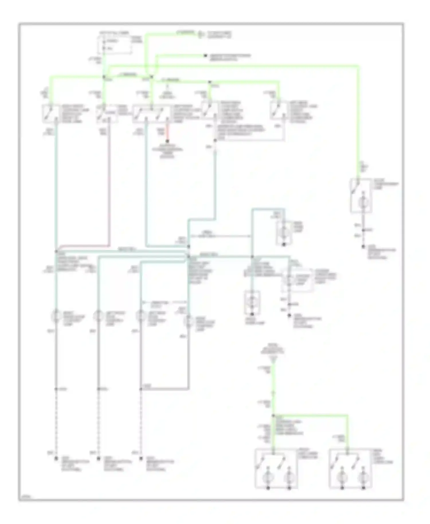 Cab & Chassis F350 Ford  (1996-1997): Courtesy lamps circuit, without keyless entry