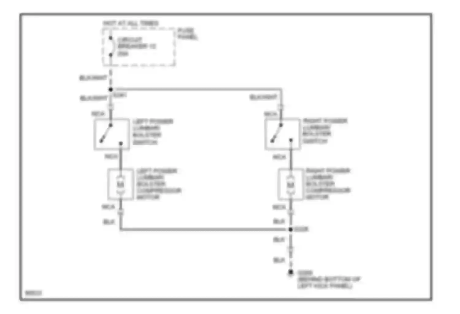 Cab & Chassis F350 Ford  (1996-1997): Lumbar/bolster circuit, with captain's chairs