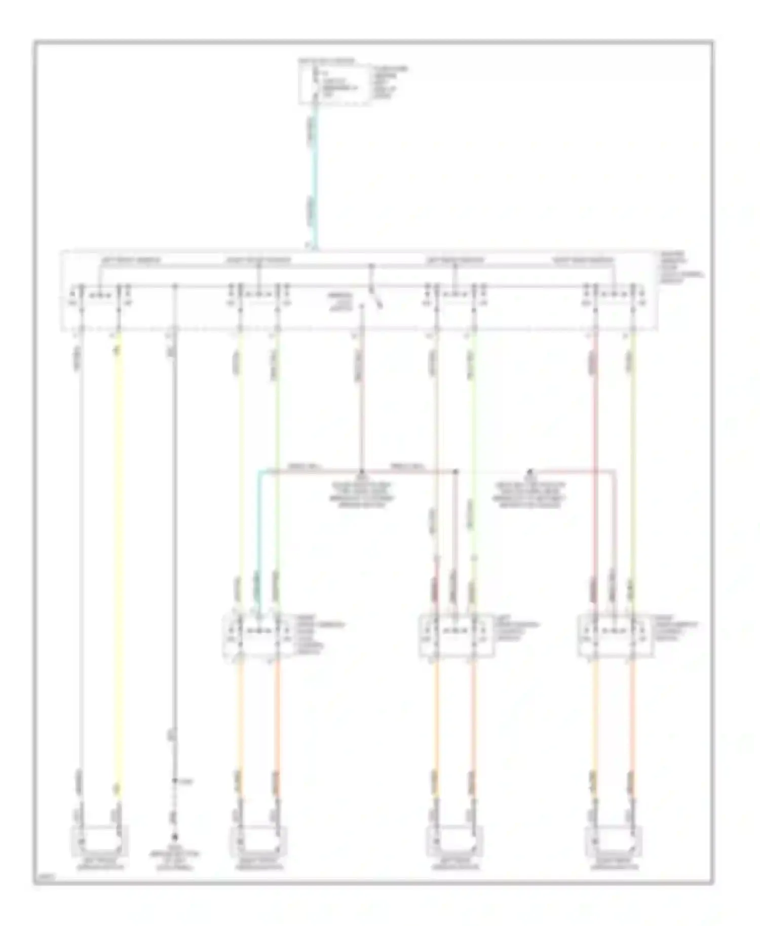 Cab & Chassis F350 Ford  (1996-1997): Power window circuit, with crew cab