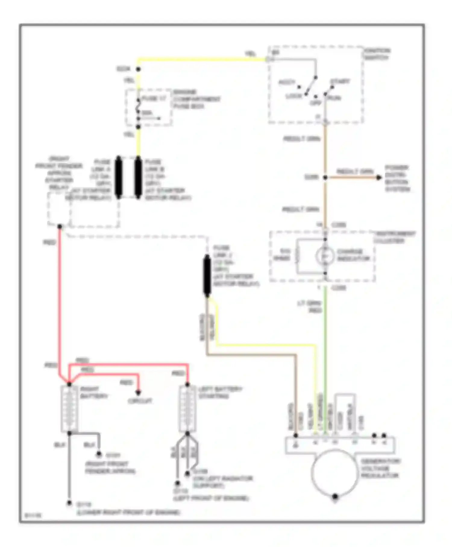 Cab & Chassis F350 Ford  (1996-1997): 7.3l di turbo diesel, charging circuit