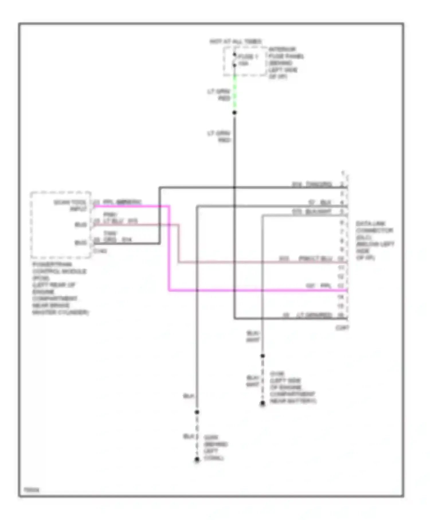 Club Wagon E150 Ford  (1996-1998): 4.9l, computer data lines