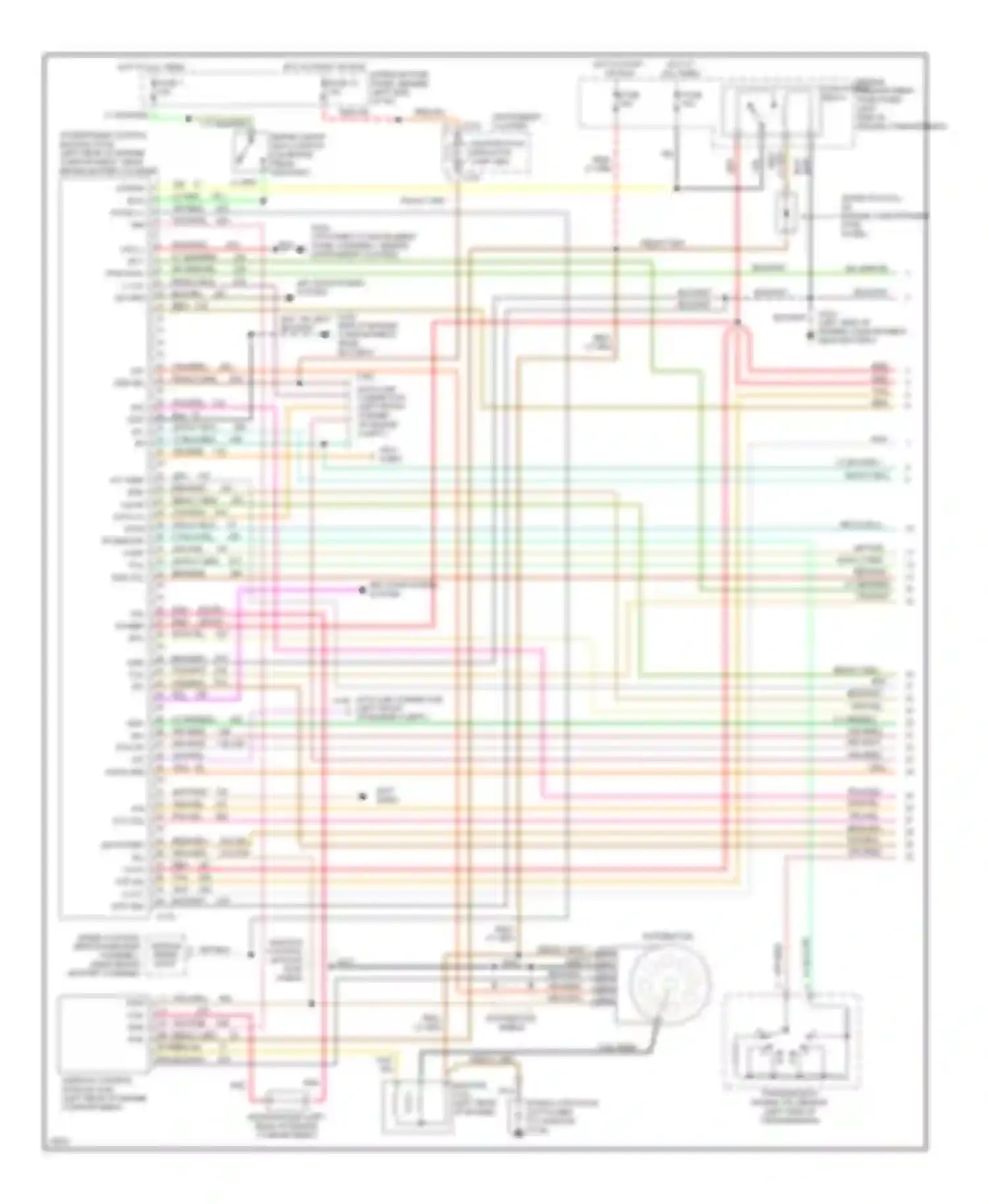 Club Wagon E150 Ford  (1996-1998): Wiring diagram engine performance 5.8ls, federal over 8600 gvw (1
of 2)