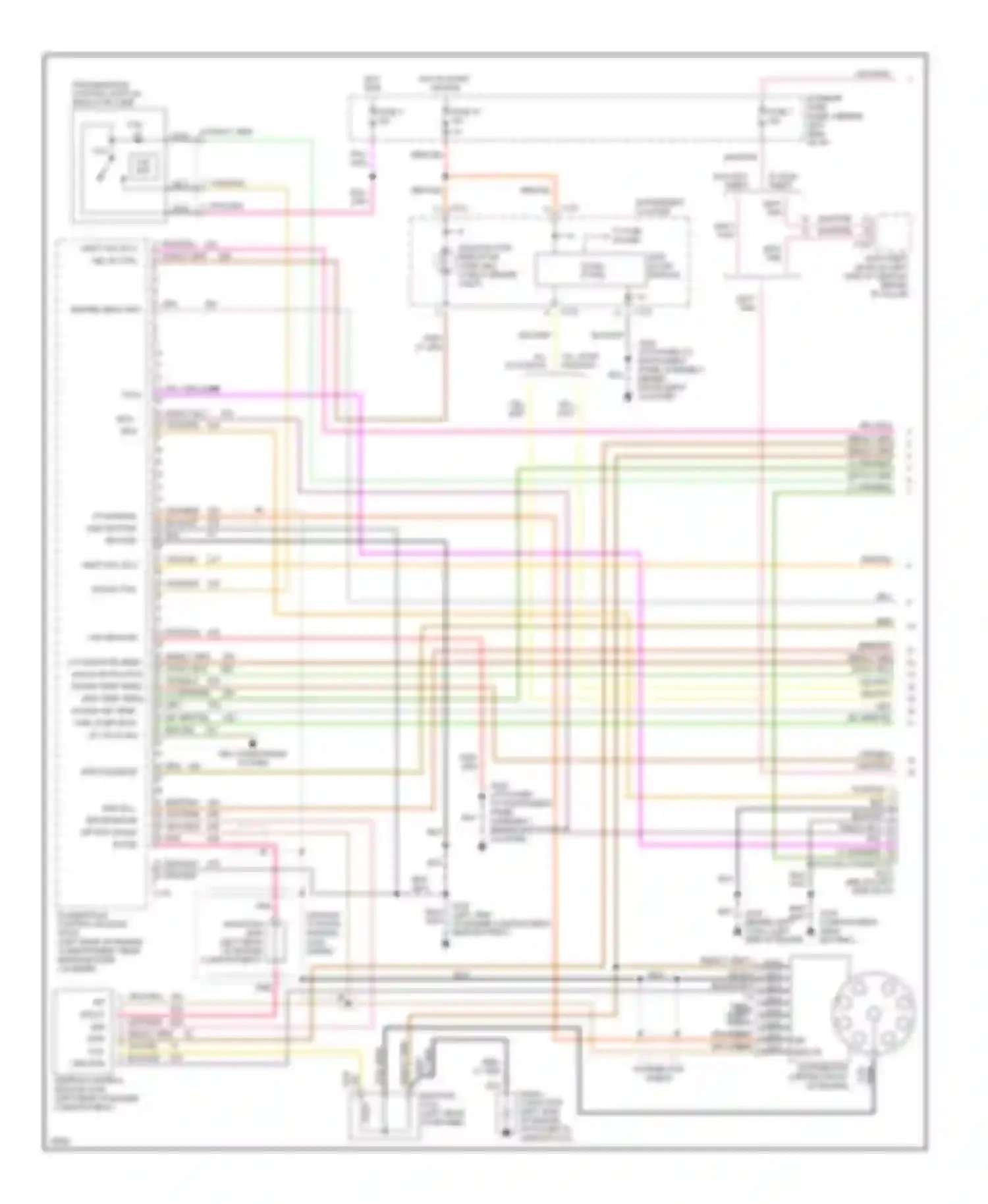 Club Wagon E350 Ford  (1996-1998): Wiring diagram engine performance 7.5ls, california (1 of 4)