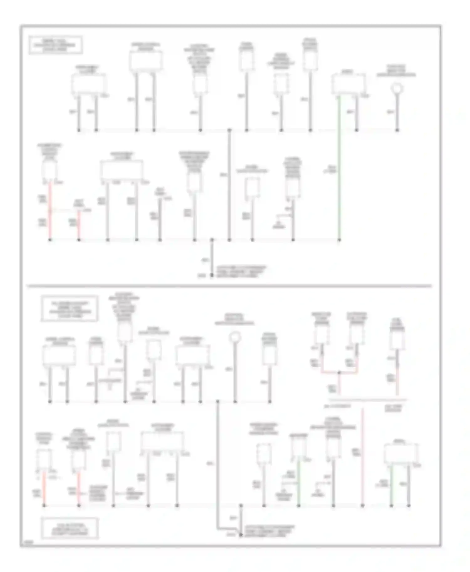 Wiring diagram all models except diesel vans, wagons w/o premium sound, rabs for Ford Club Wagon E350  (1996-1998) (1 of 1)