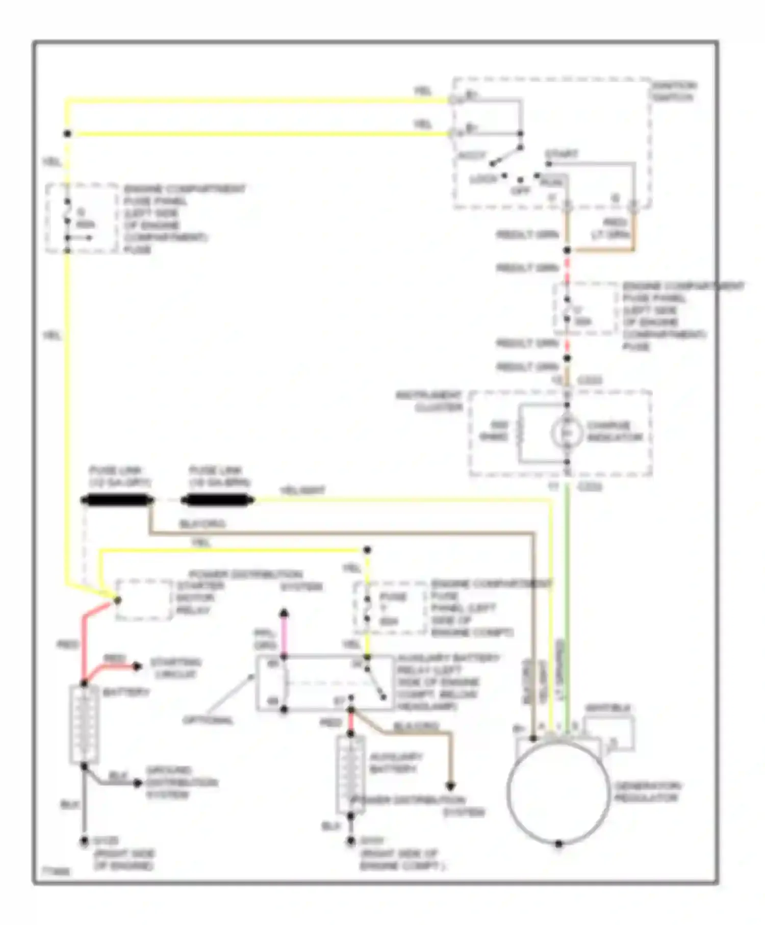 Wiring diagram charge indicator for Ford Club Wagon E350  (1996-1998) (1 of 11)