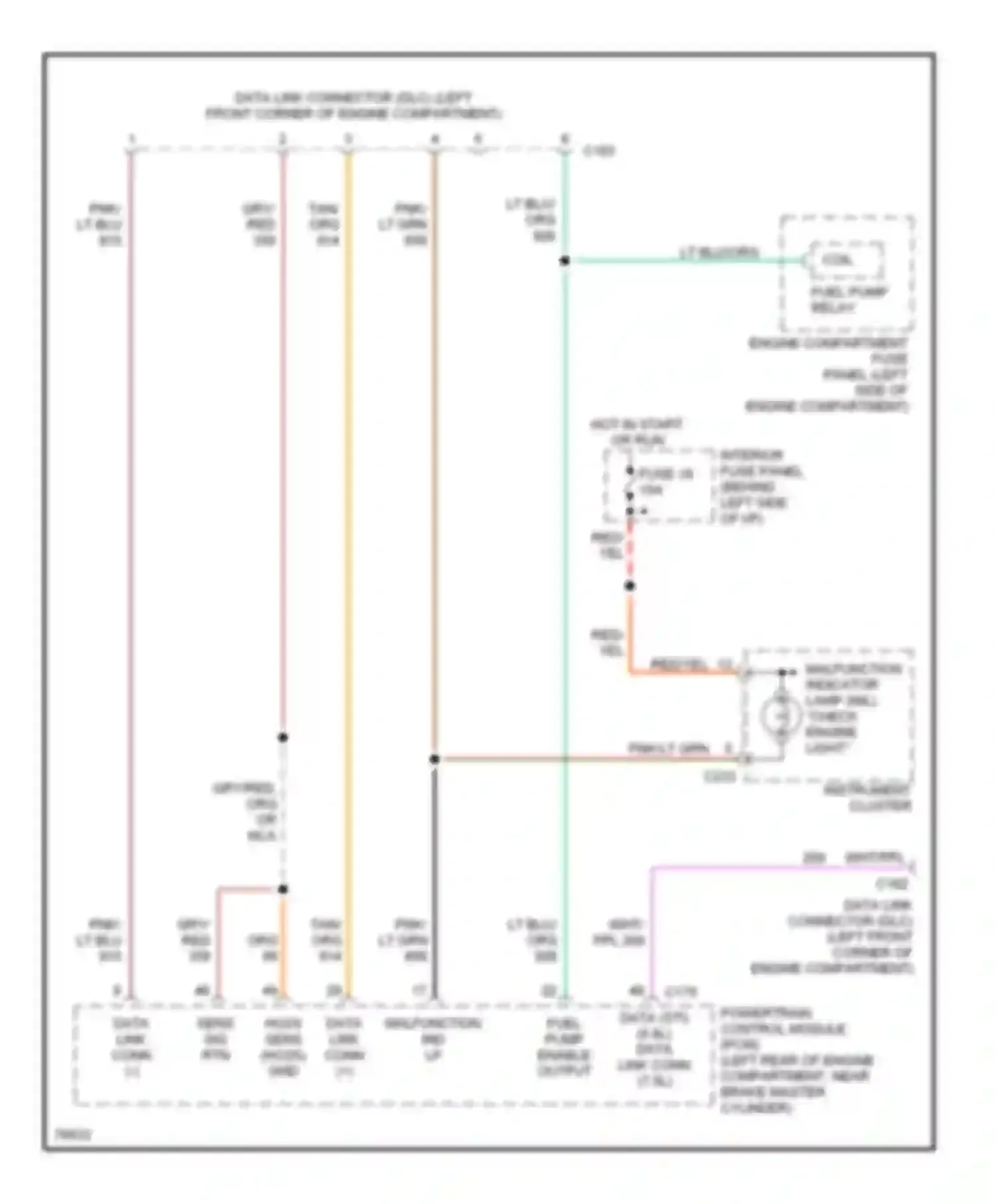 Wiring diagram data link conn for Ford Club Wagon E350  (1996-1998) (1 of 2)
