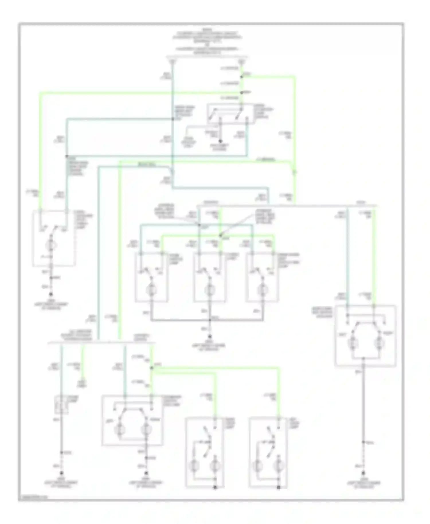 Wiring diagram dome/map switch and lamp for Ford Club Wagon E350  (1996-1998) (3 of 5)