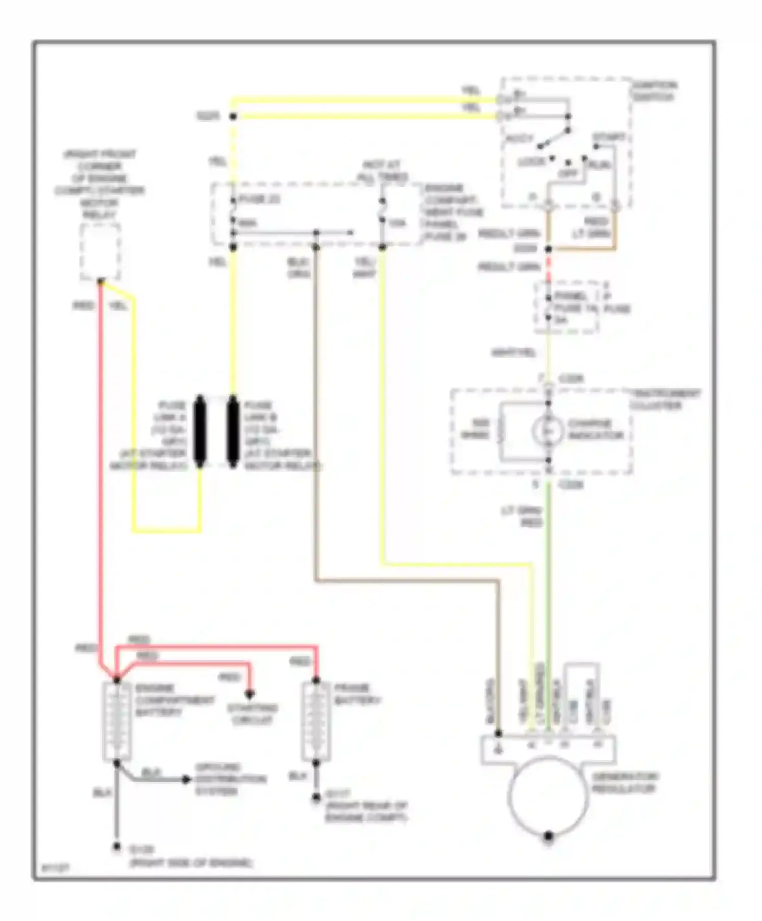 Wiring diagram engine compart- ment fuse panel fuse 26 for Ford Club Wagon E350  (1996-1998) (1 of 1)