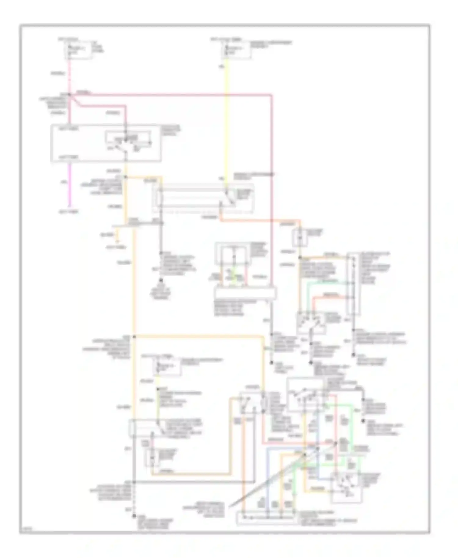 Wiring diagram engine compartment fuse box for Ford Club Wagon E350  (1996-1998) (7 of 16)