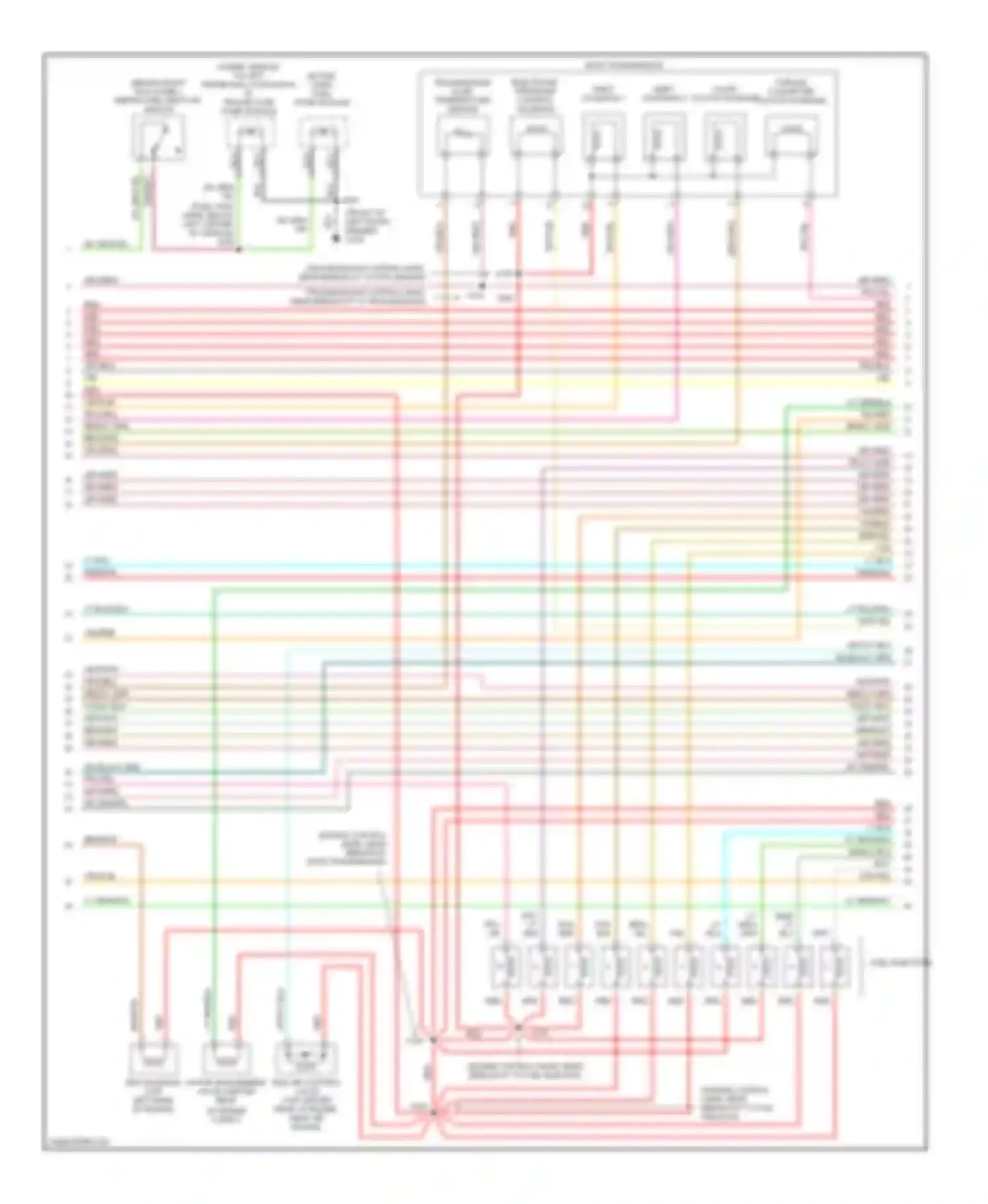 Wiring diagram (engine control harn, near breakout to for Ford Club Wagon E350  (1996-1998) (1 of 1)