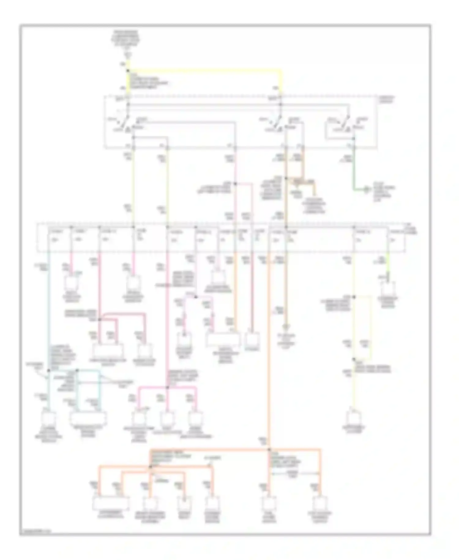 Wiring diagram multi- function switch for Ford Club Wagon E350  (1996-1998) (2 of 3)
