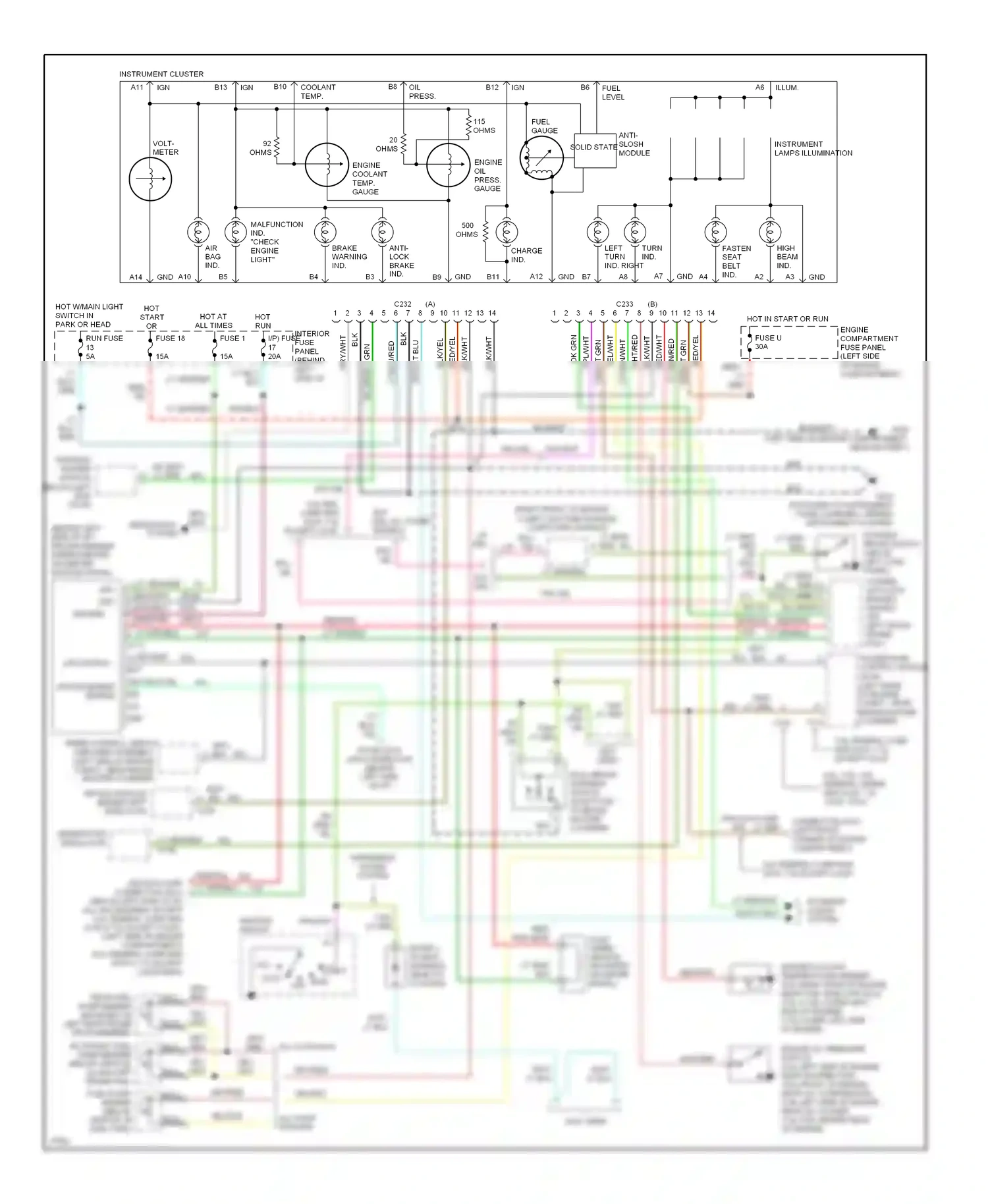 Ford Club Wagon E350  (1996-1998) programming enable wiring diagram  (1 of 4)